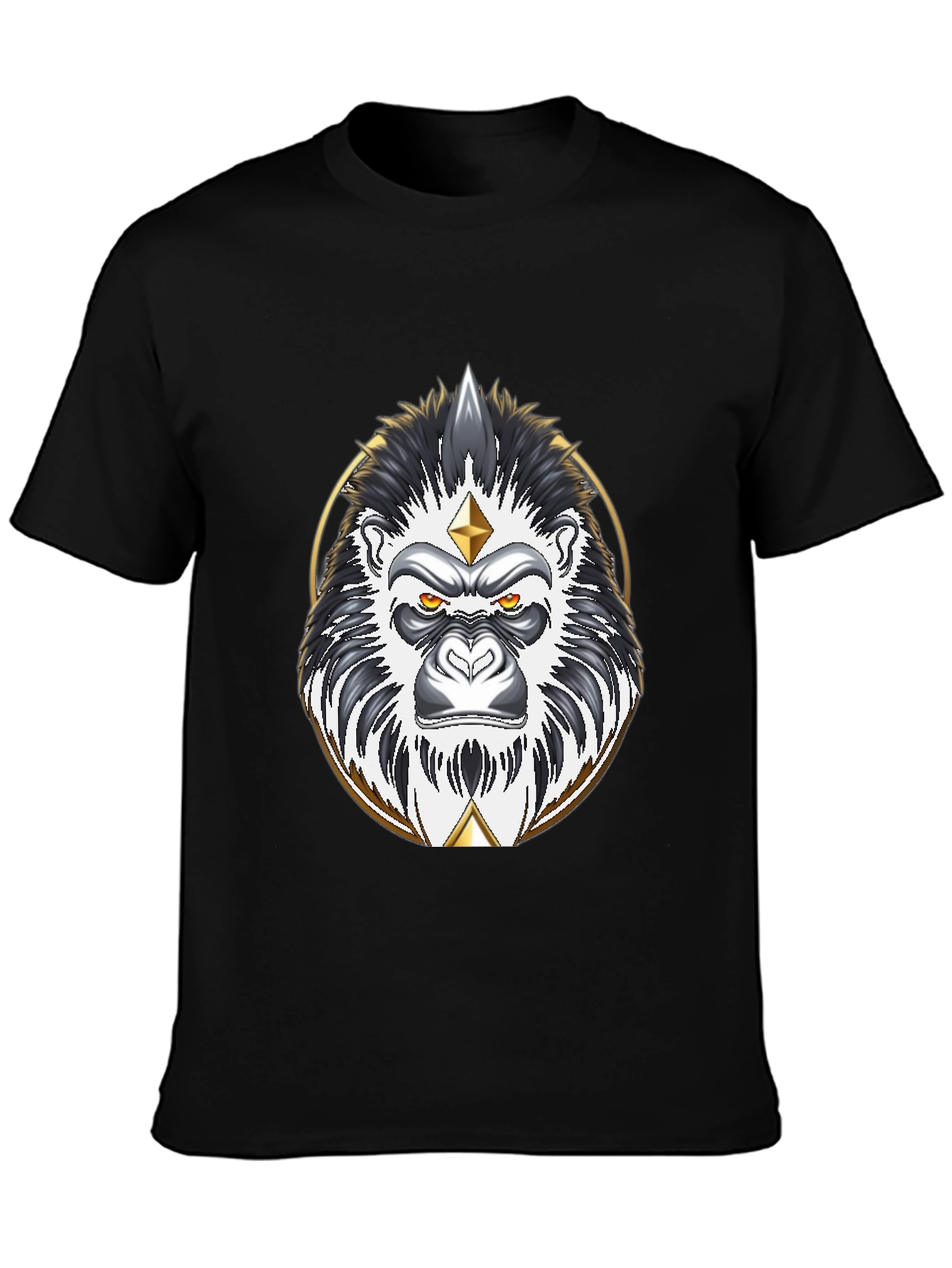Diamond Gorilla Graphic Tee - Black T-Shirt