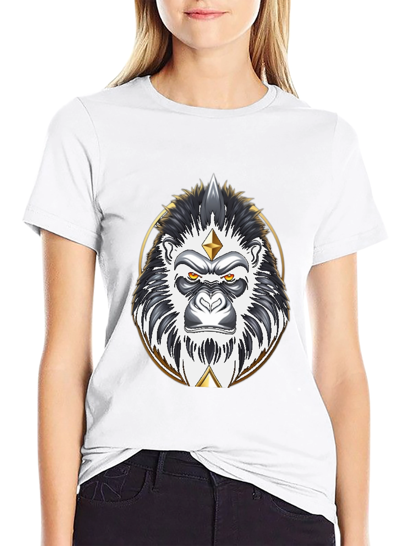 Diamond Gorilla Graphic Tee - Black T-Shirt