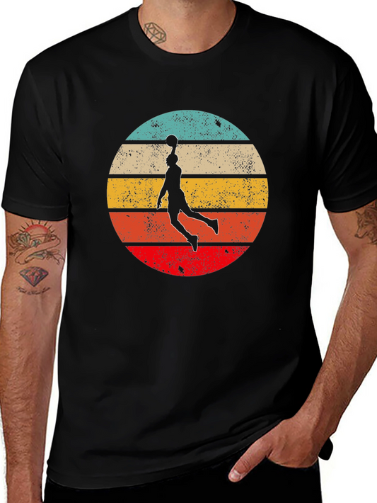 Retro Sunset Basketball Graphic Tee