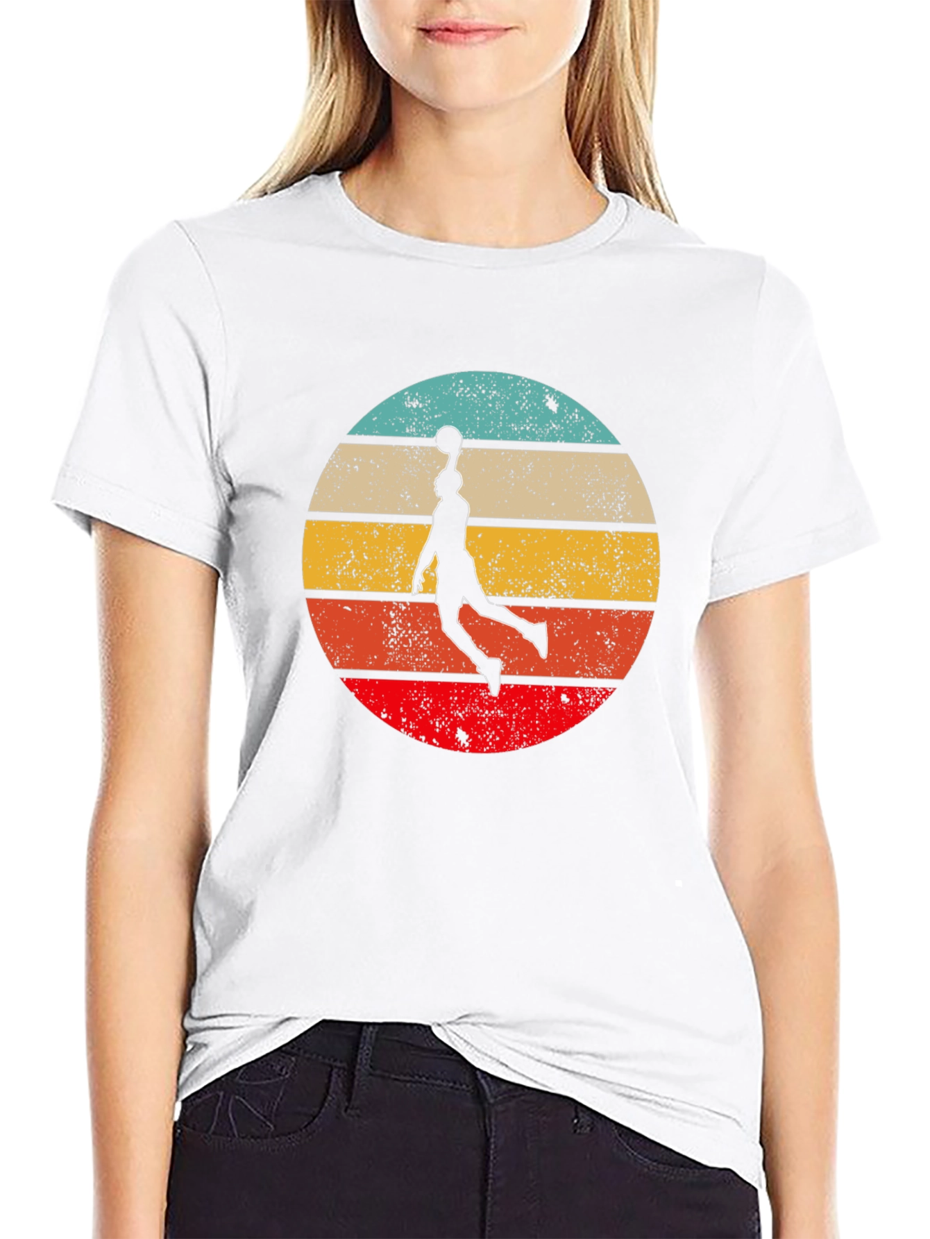 Retro Sunset Basketball Graphic Tee