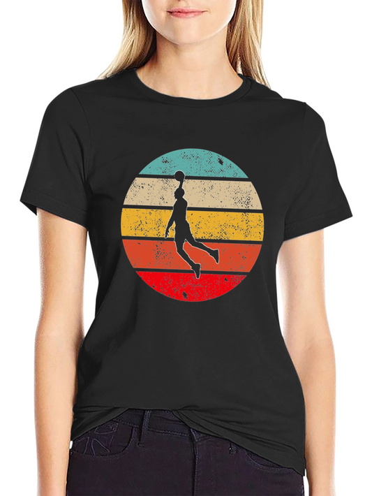 Retro Sunset Basketball Graphic Tee