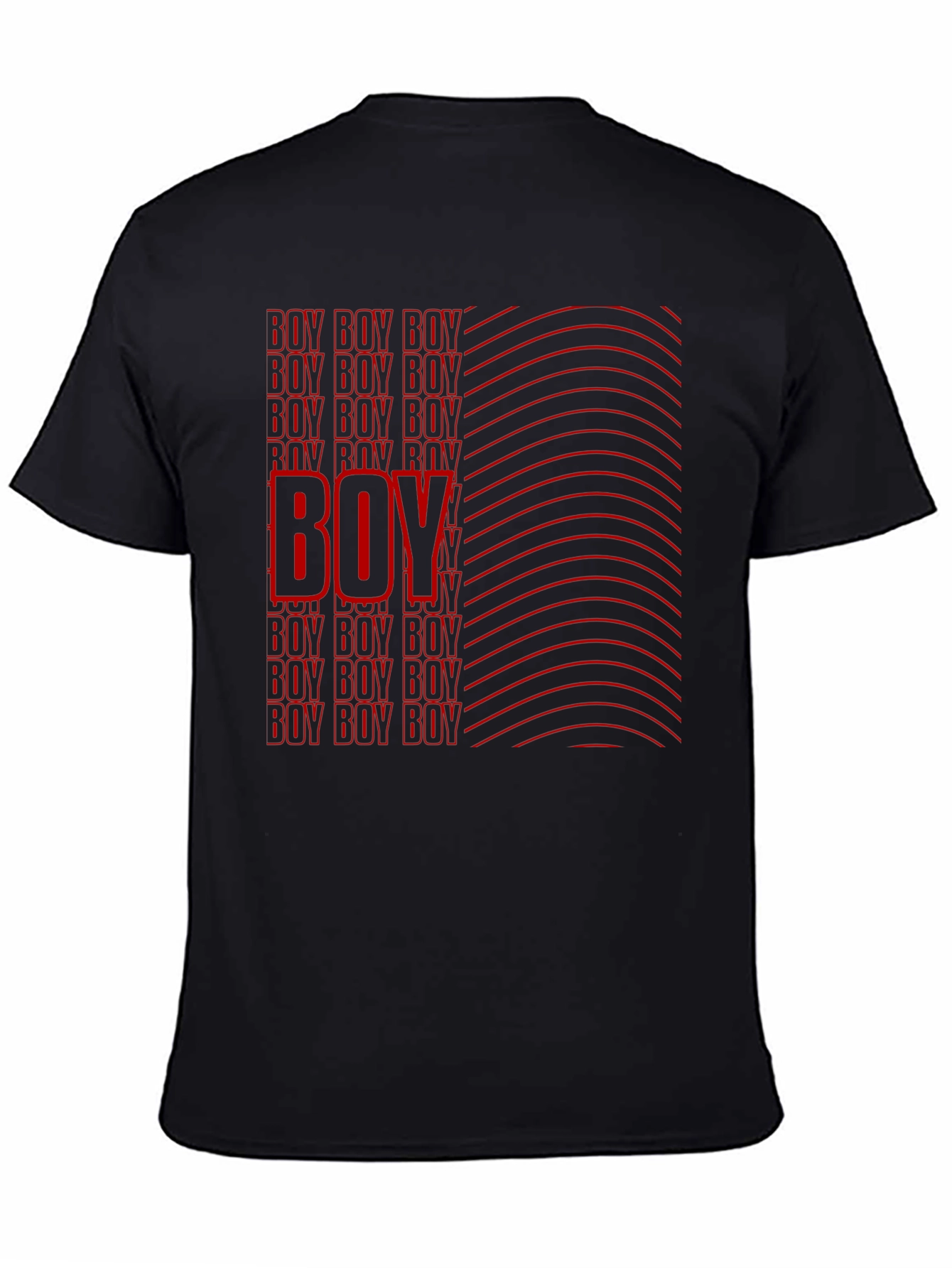 Boy Graphic Print Black T-Shirt