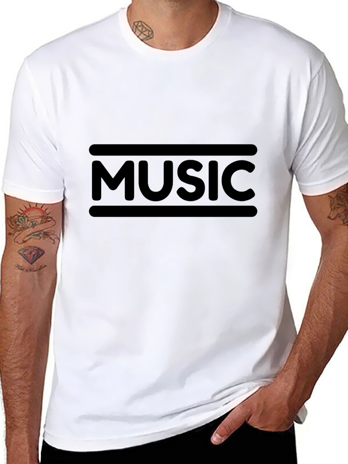 Black Music Graphic Tee Shirt