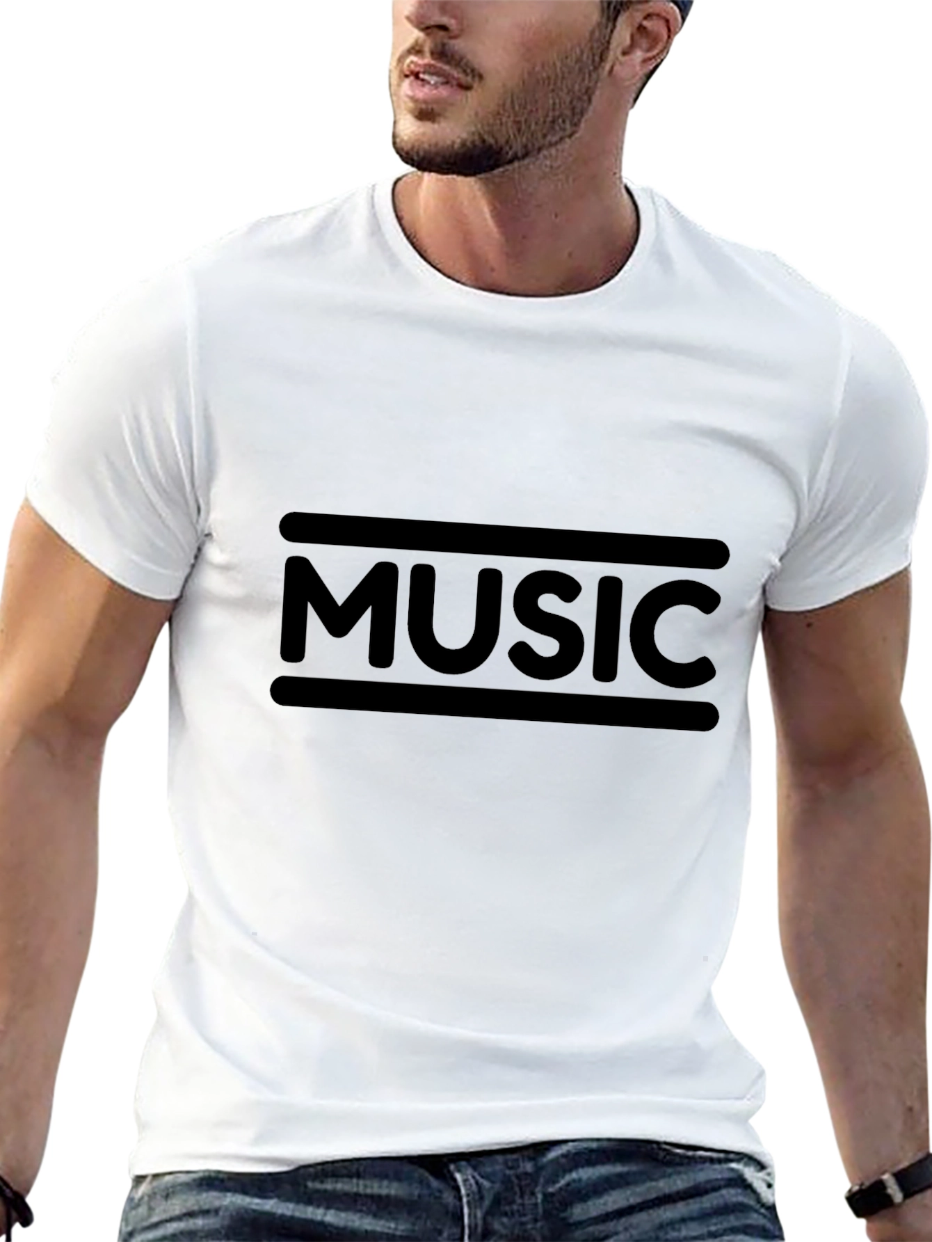 Black Music Graphic Tee Shirt