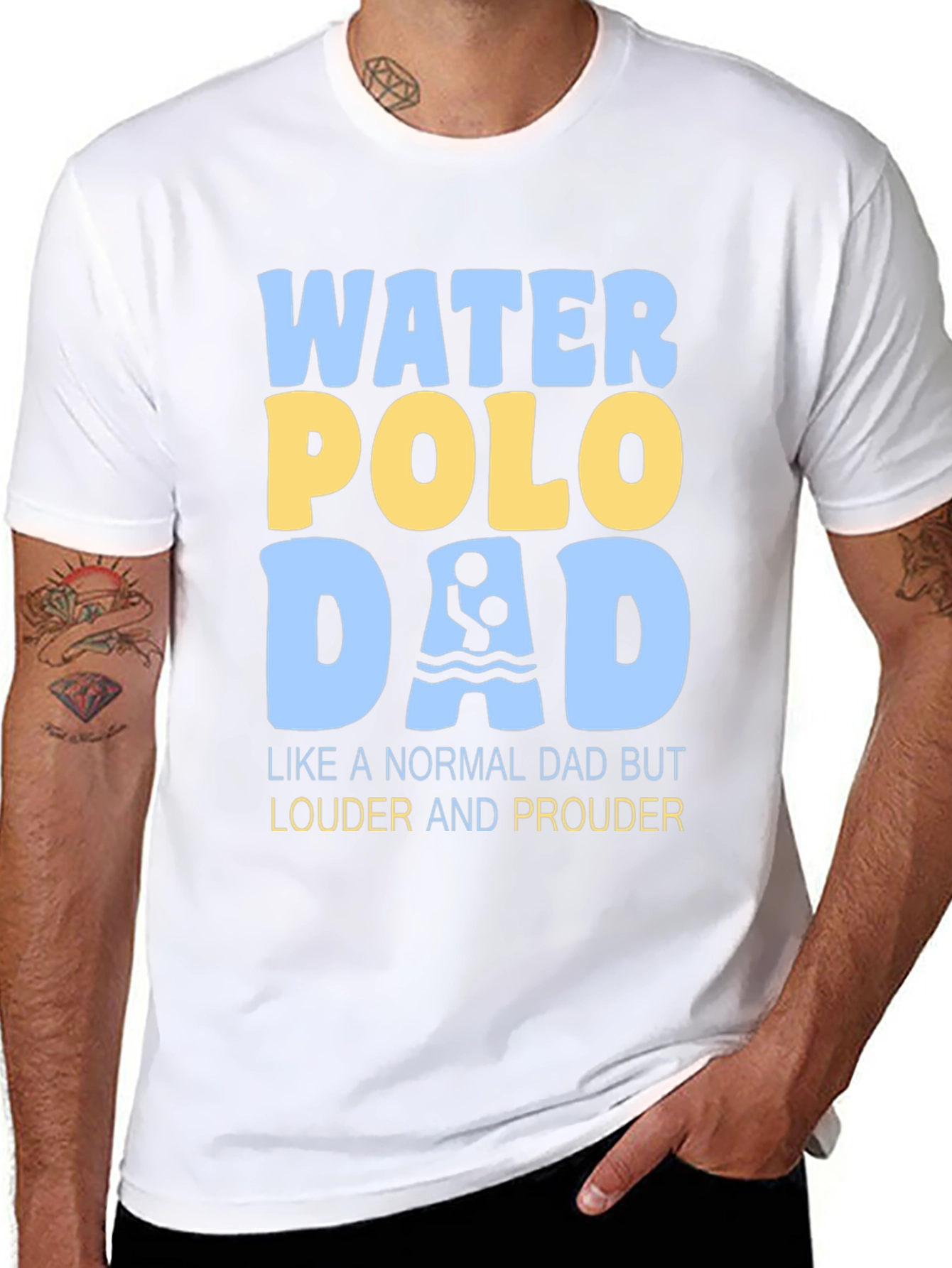 Water Polo Dad T-Shirt - Louder and Prouder