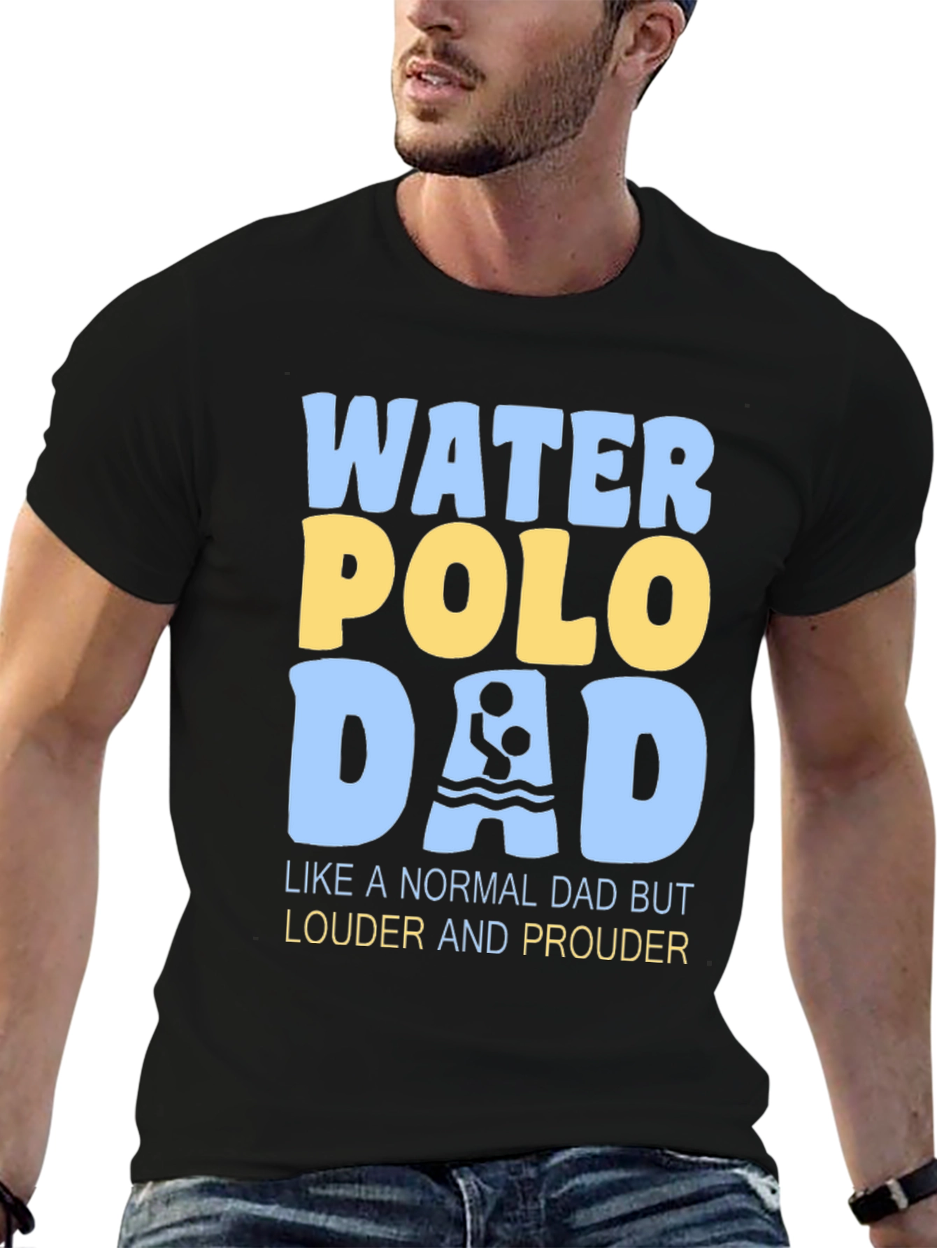 Water Polo Dad T-Shirt - Louder and Prouder