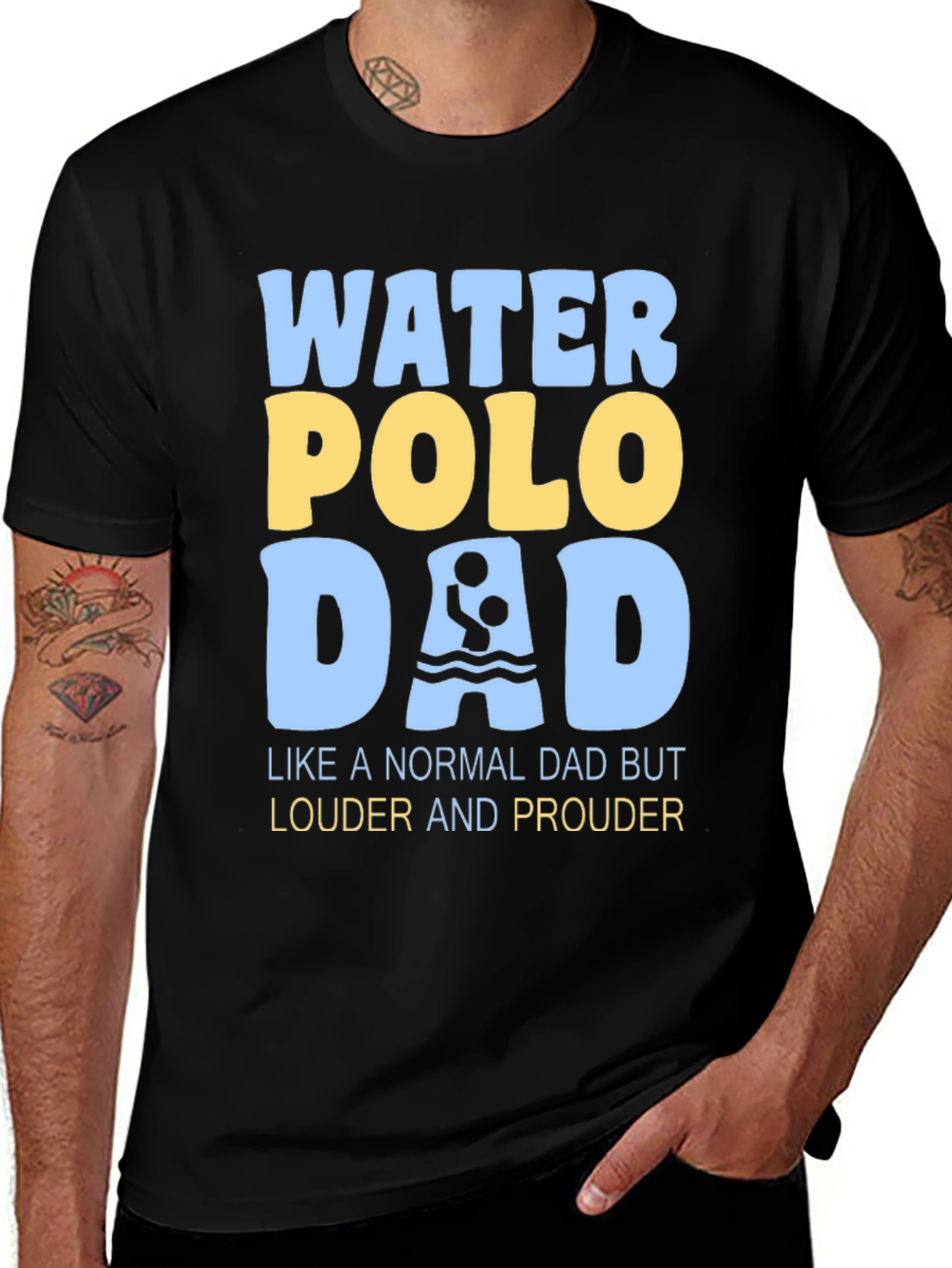 Water Polo Dad T-Shirt - Louder and Prouder