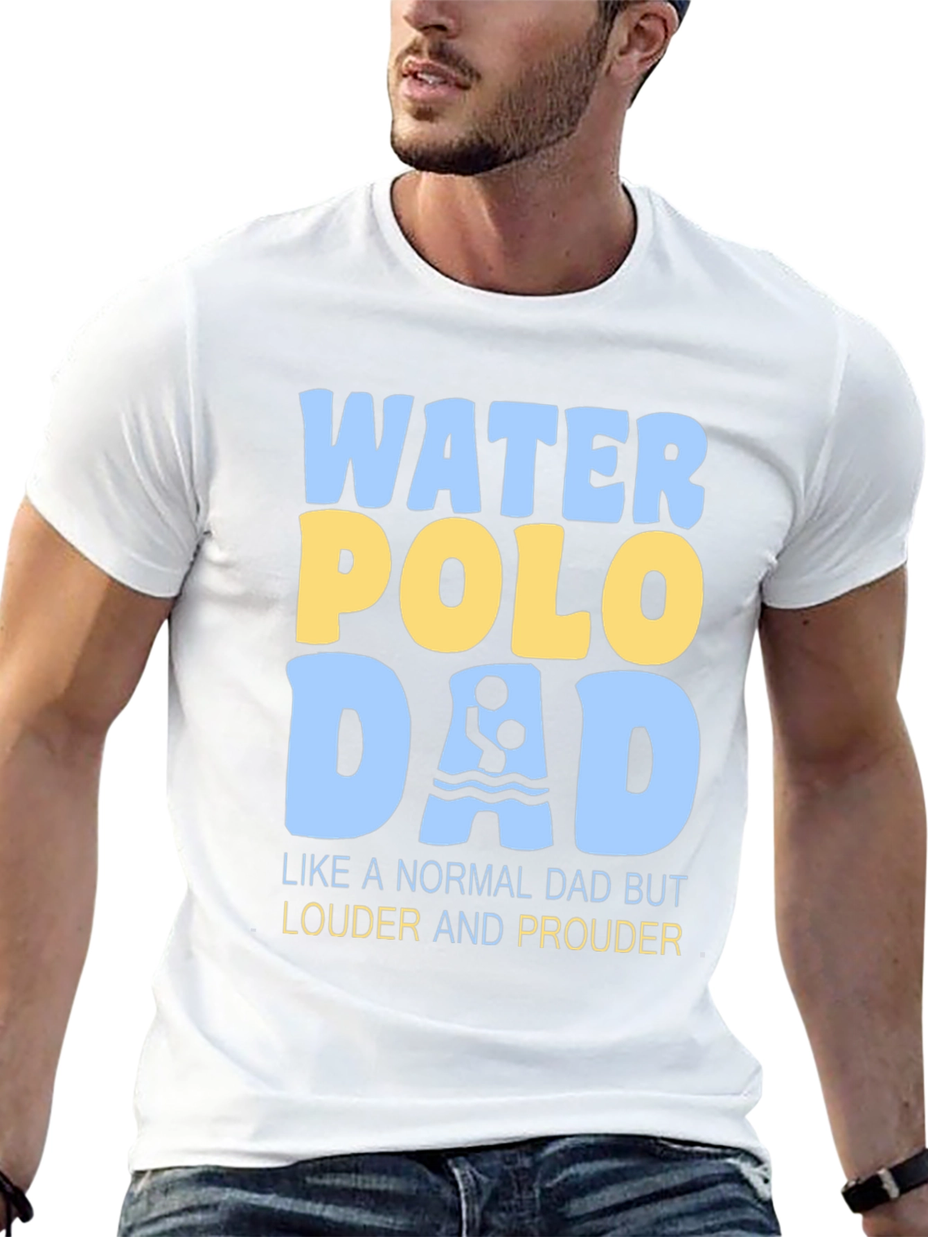 Water Polo Dad T-Shirt - Louder and Prouder
