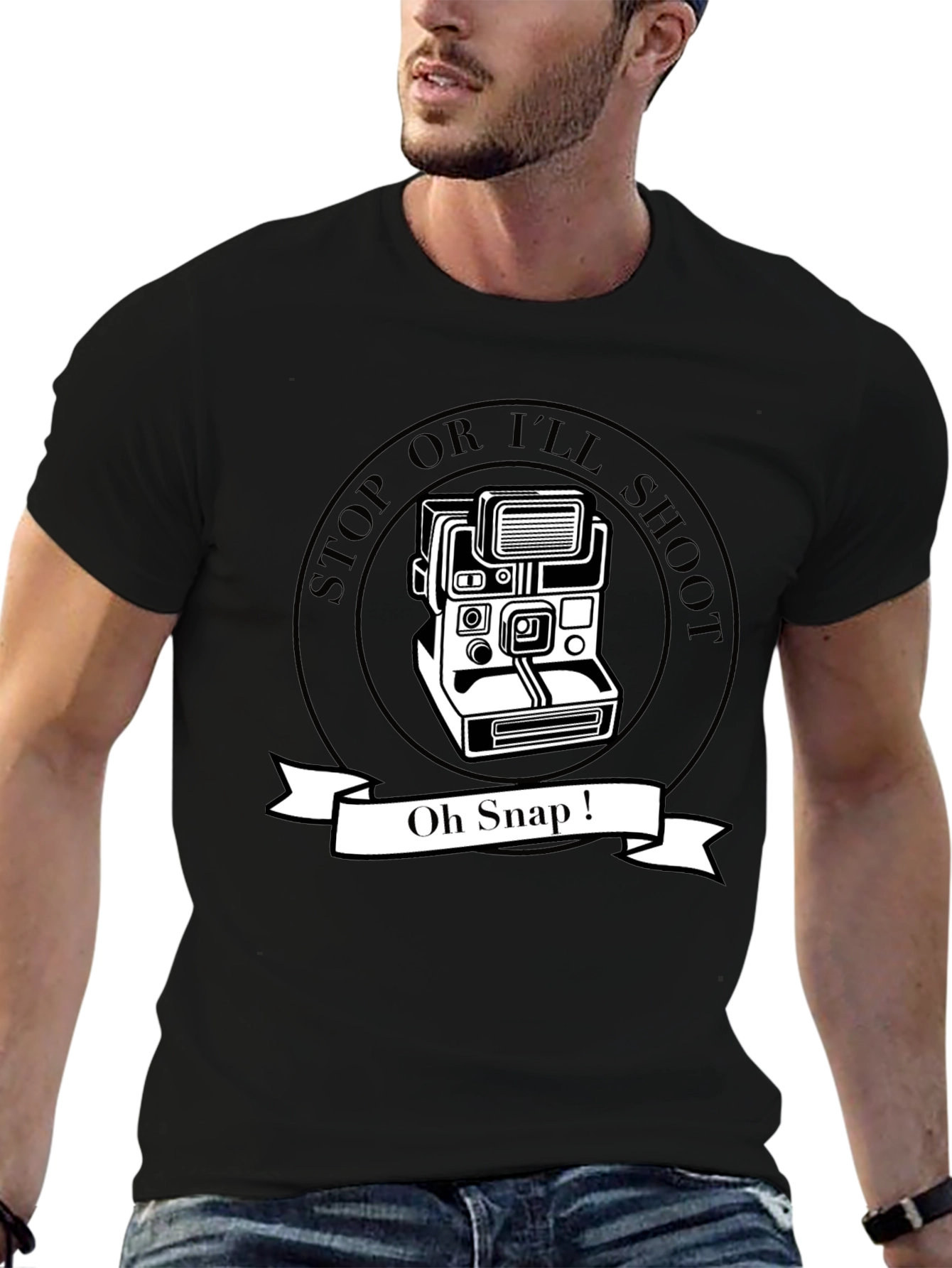 Oh Snap! Instant Camera Graphic T-Shirt