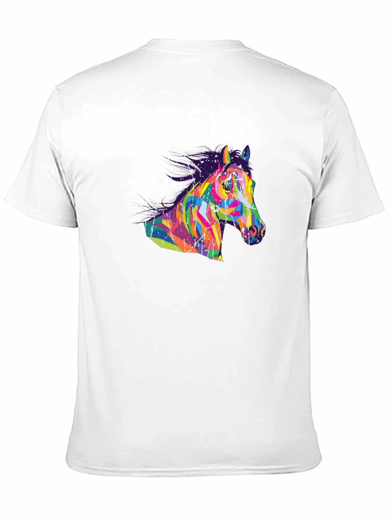 Abstract Horse Graphic Tee - Mens Black T-Shirt