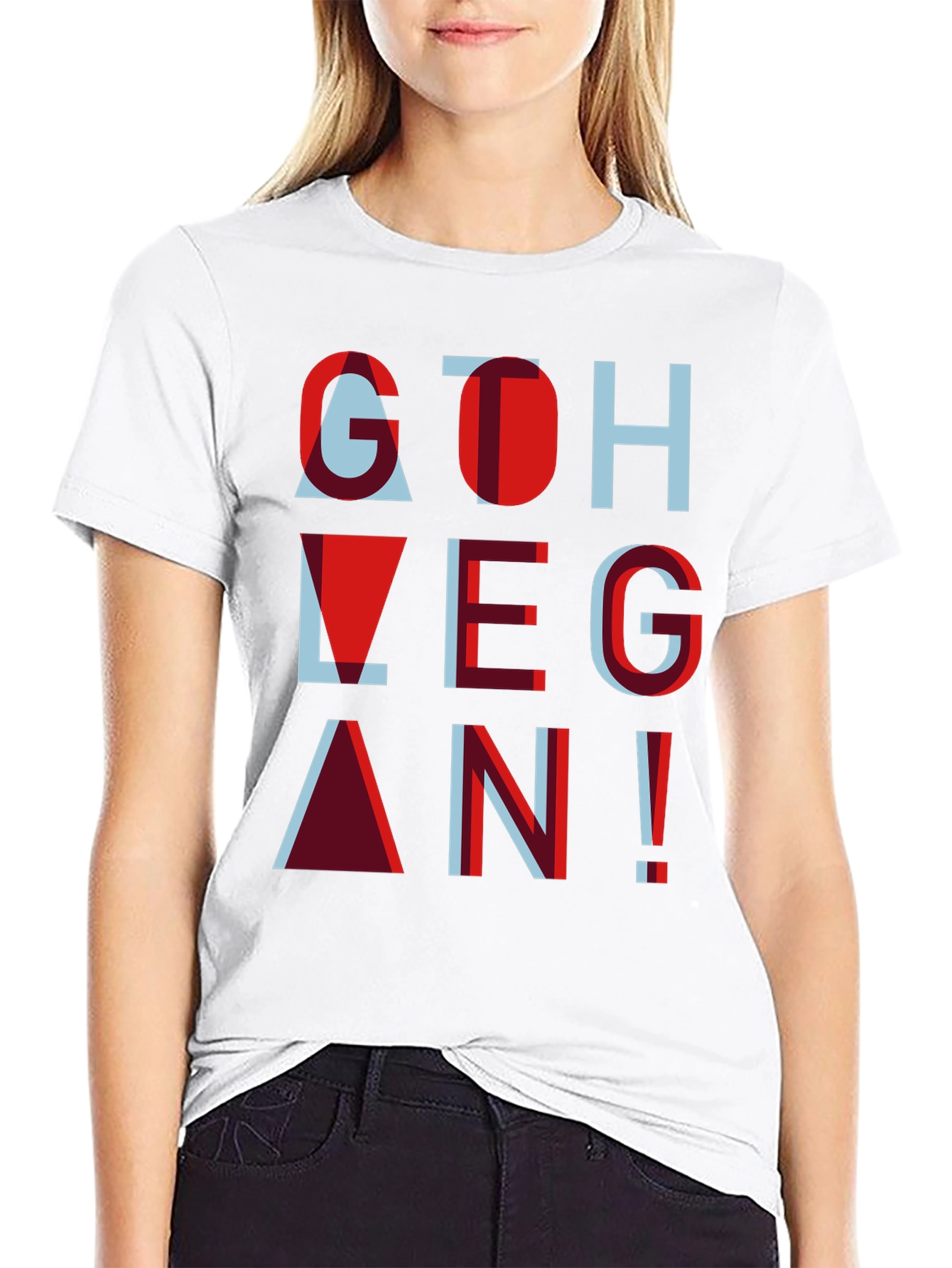 Go Vegan Tee - Stylish Graphic Print