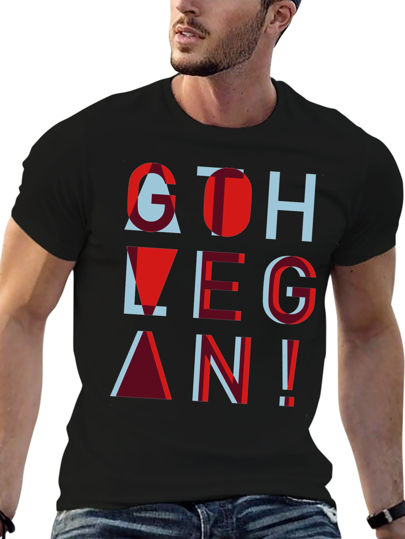 Go Vegan Tee - Stylish Graphic Print