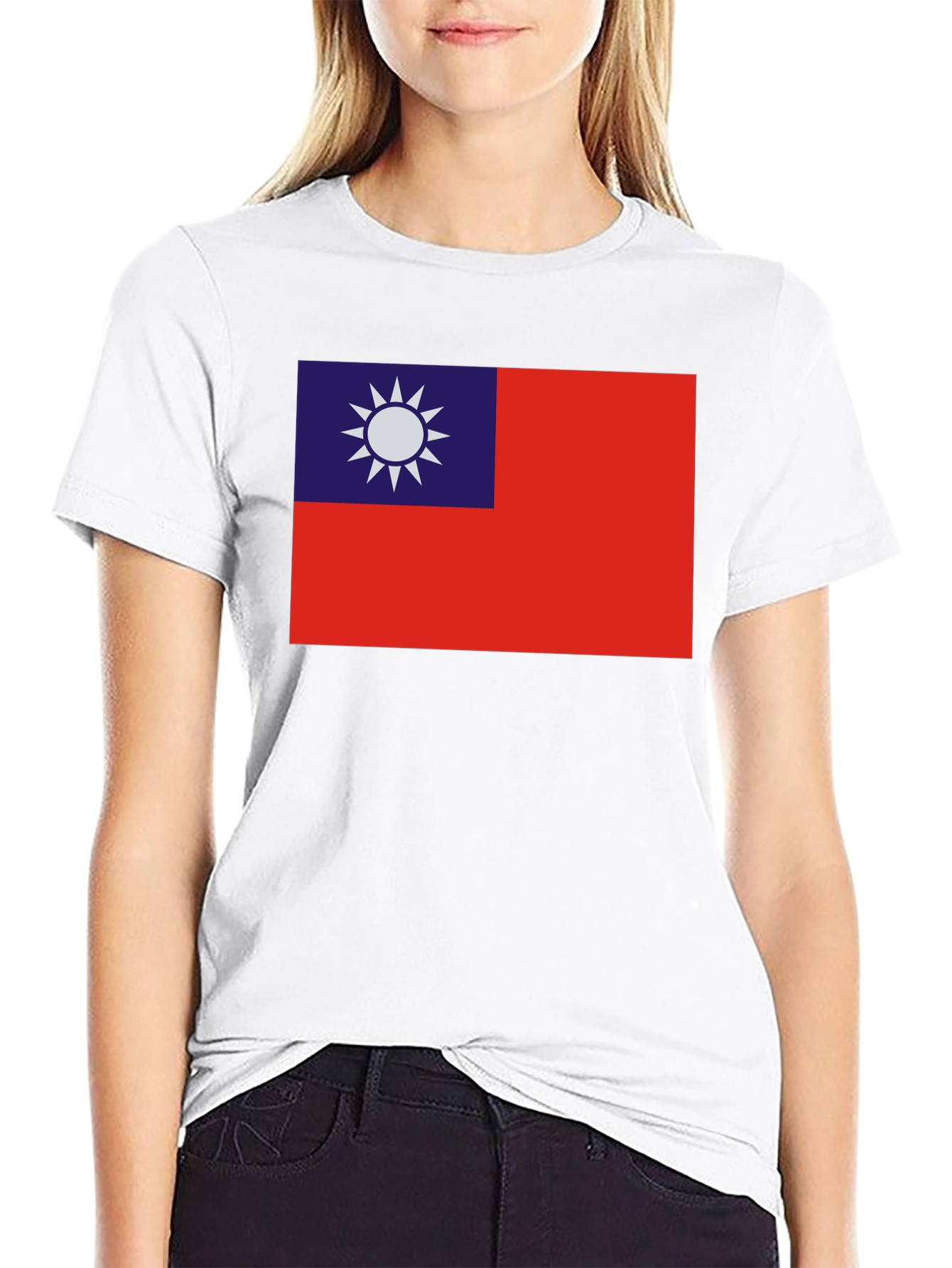 Taiwan Flag Graphic Tee - Black Cotton Comfort