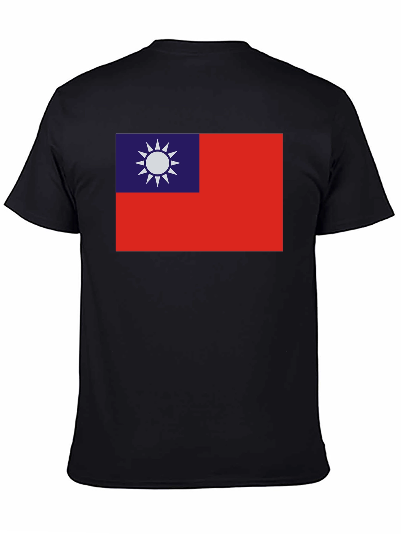 Taiwan Flag Graphic Tee - Black Cotton Comfort