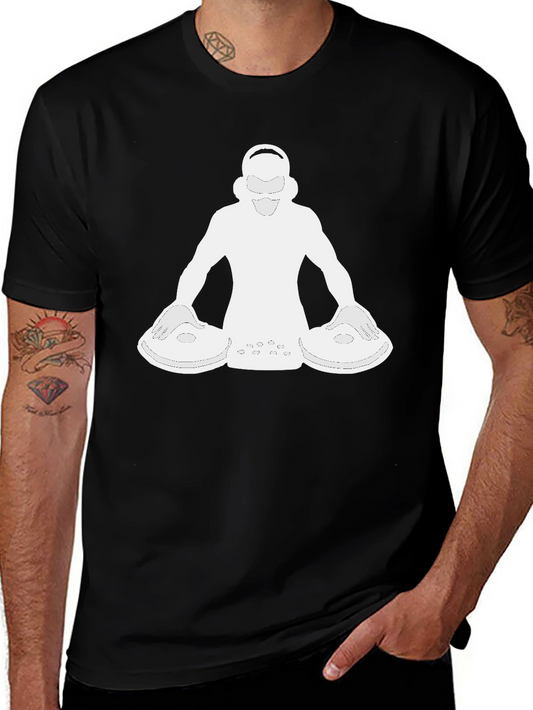 DJ Graphic Tee - Black Short Sleeve Shirt