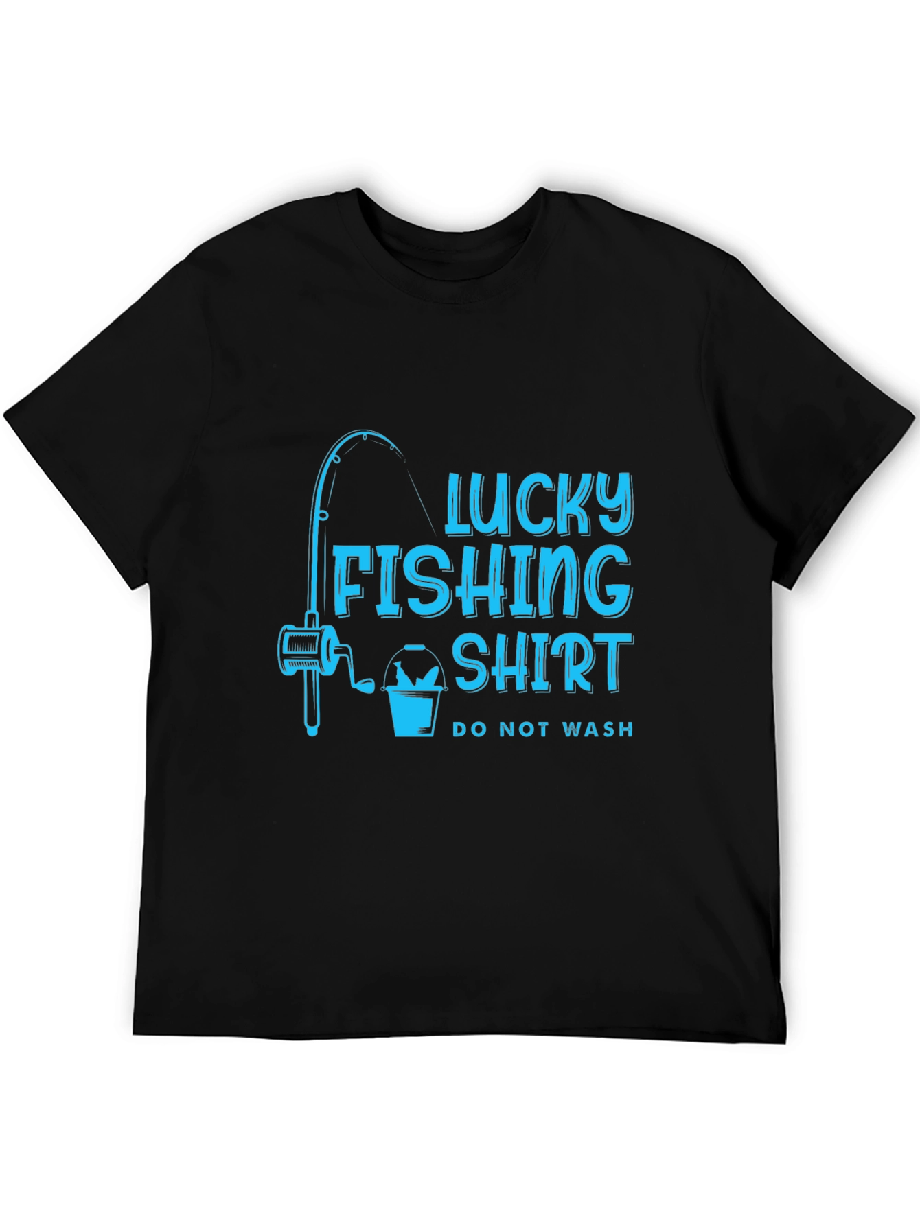 Lucky Fishing Shirt - Mens Black Tee