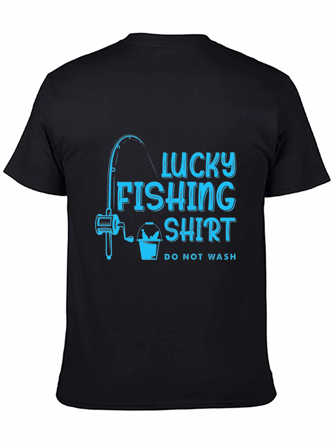 Lucky Fishing Shirt - Mens Black Tee