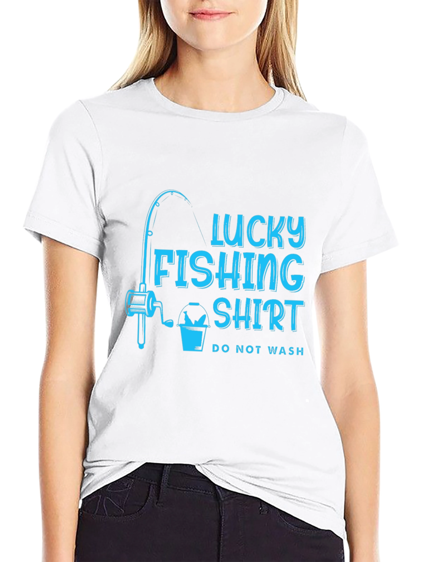 Lucky Fishing Shirt - Mens Black Tee