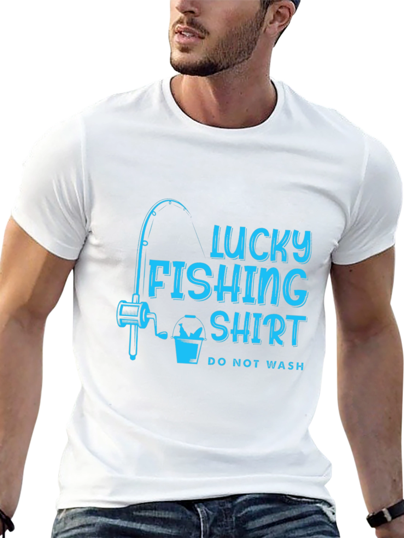 Lucky Fishing Shirt - Mens Black Tee