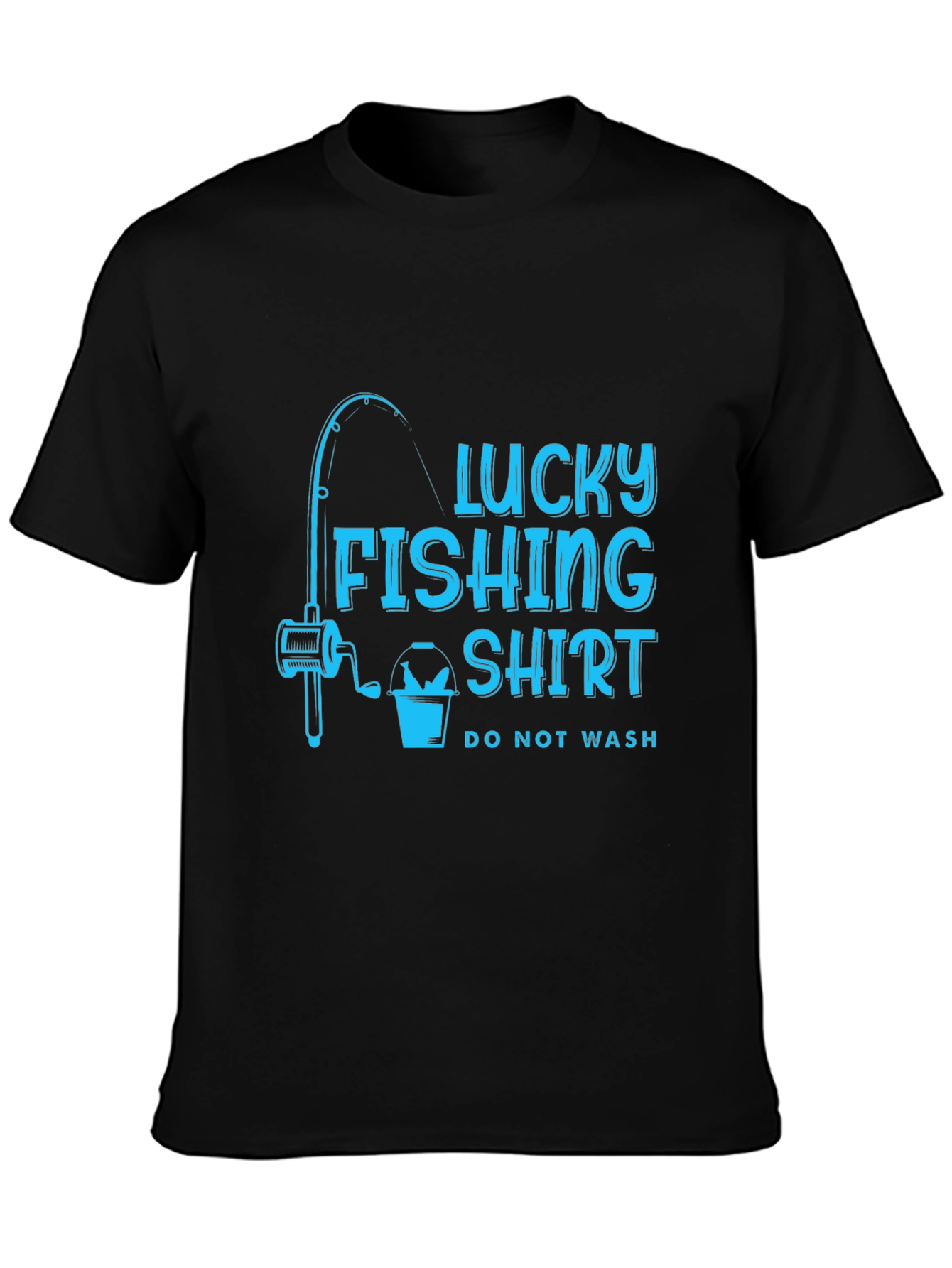 Lucky Fishing Shirt - Mens Black Tee