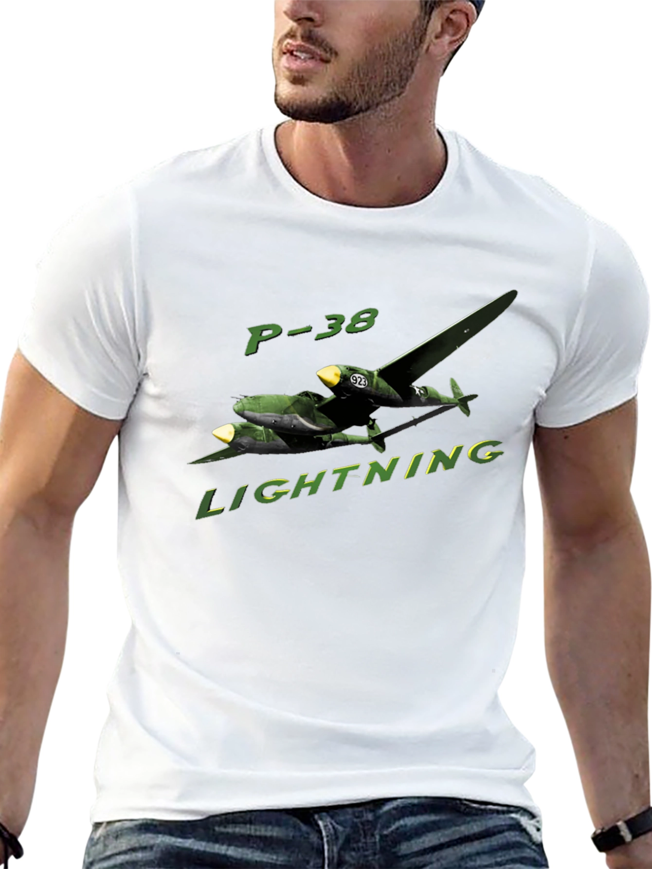 P-38 Lightning Airplane Graphic Tee