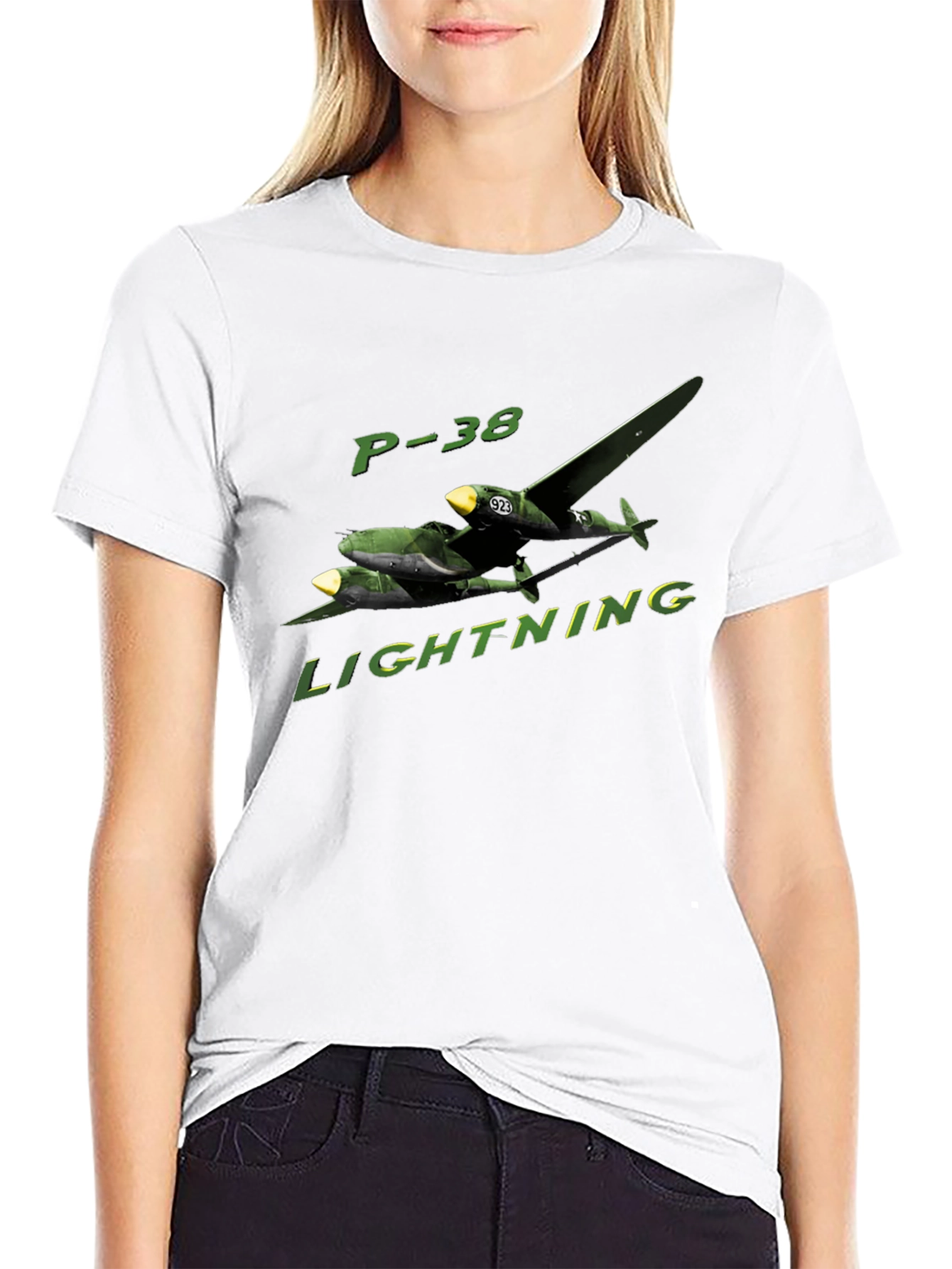 P-38 Lightning Airplane Graphic Tee