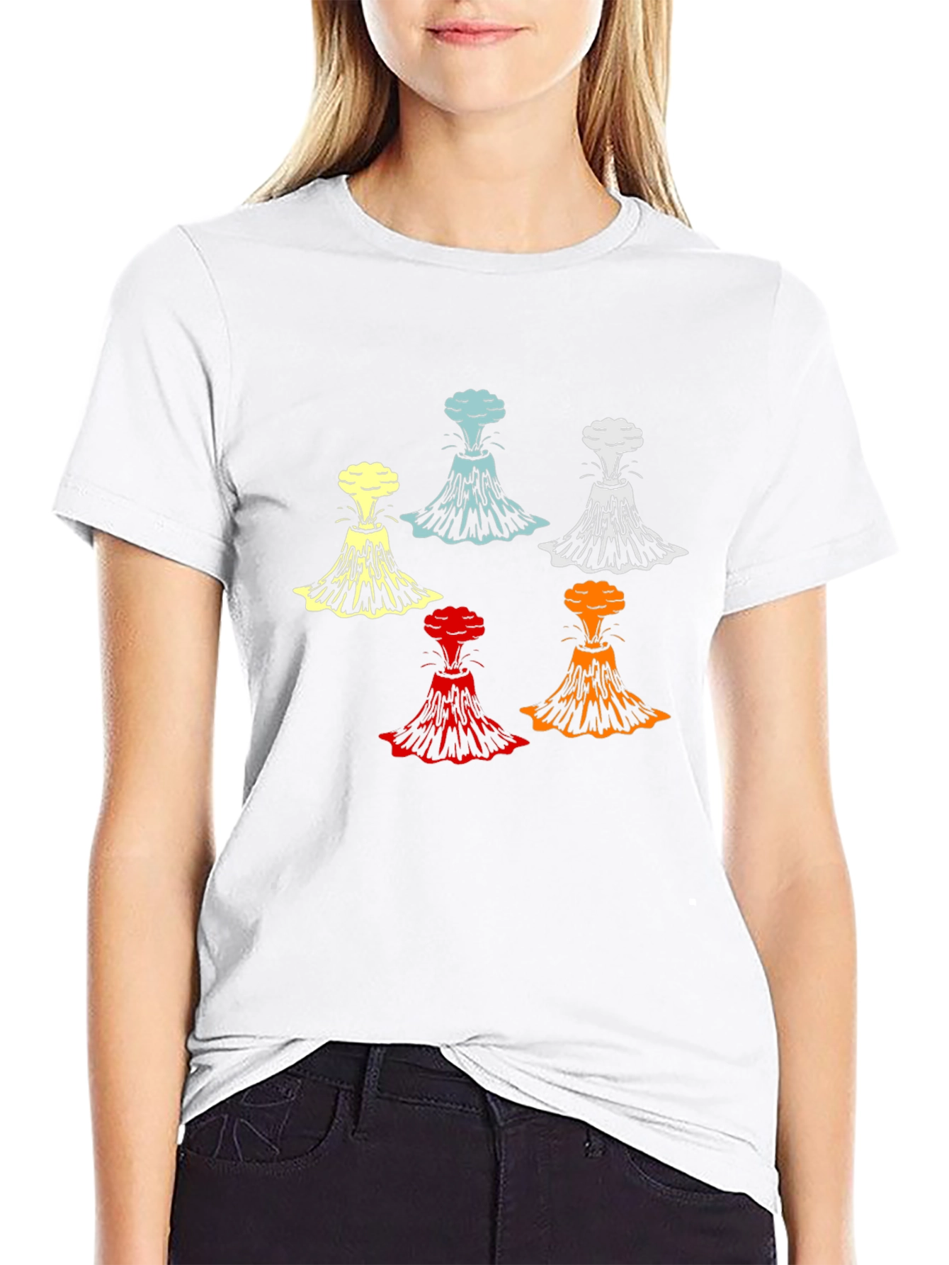 Volcano Explosion Graphic T-Shirt - Bold Design