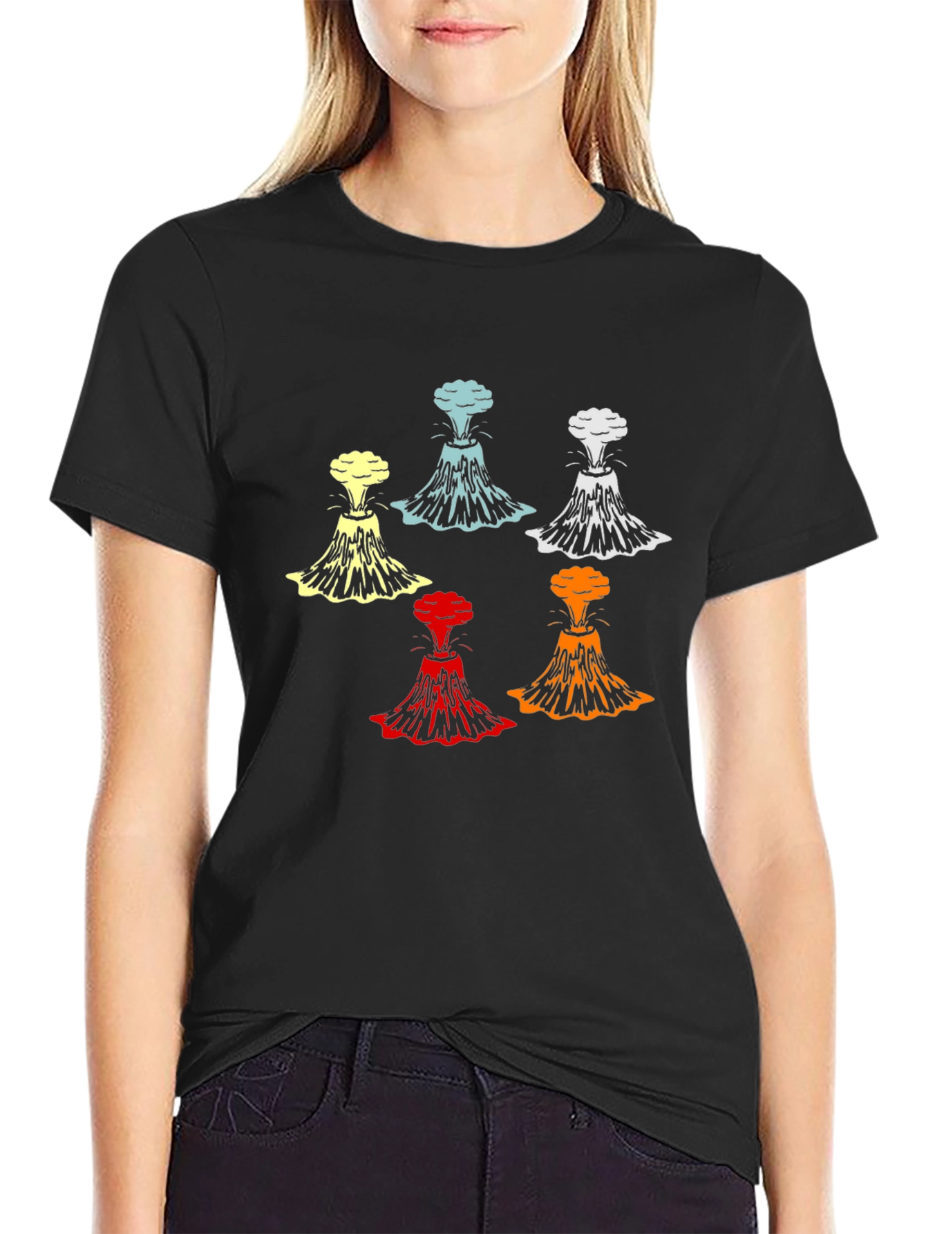 Volcano Explosion Graphic T-Shirt - Bold Design
