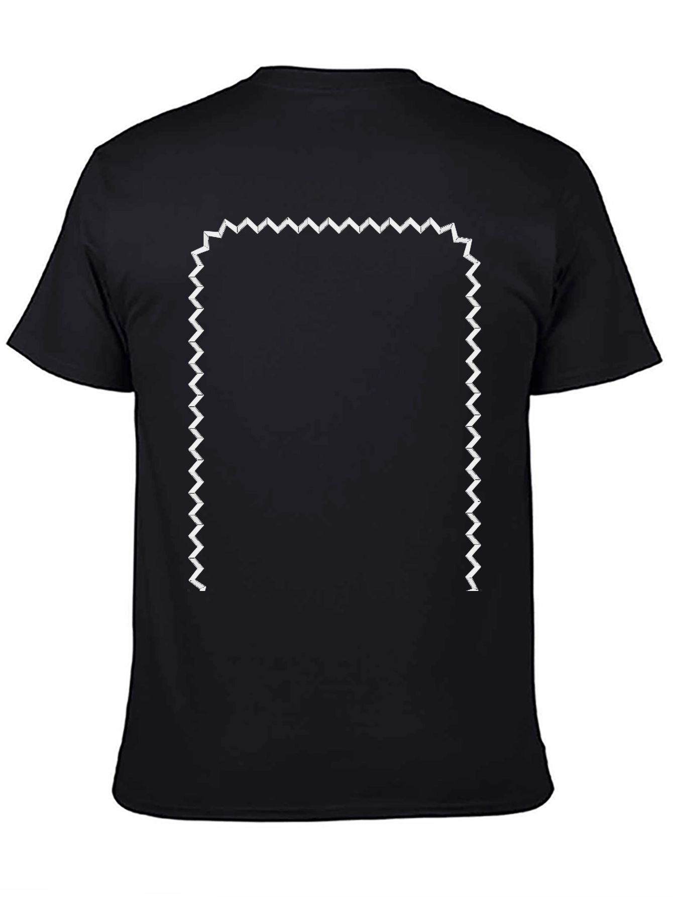 Zigzag Border Tee - Modern Graphic Design