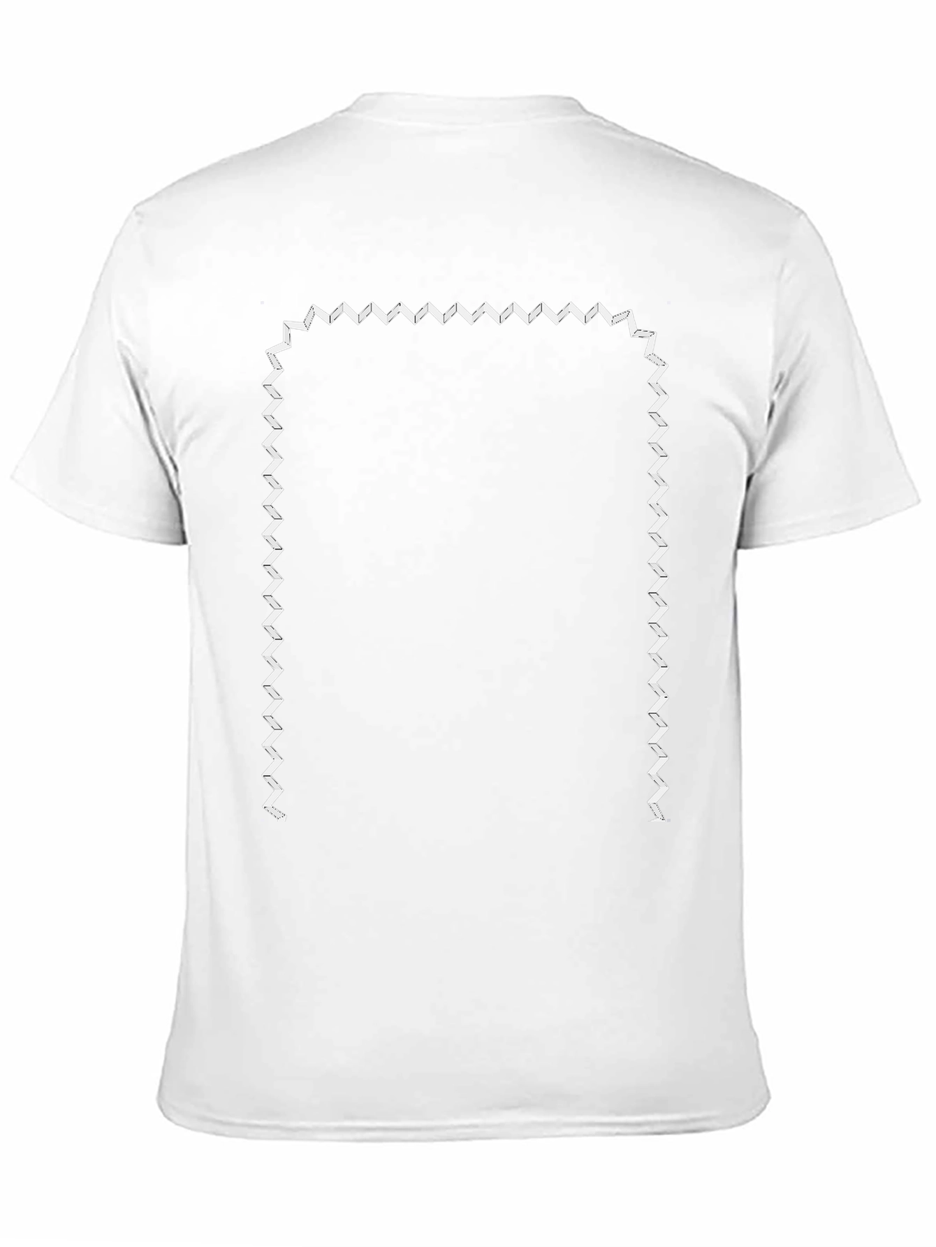 Zigzag Border Tee - Modern Graphic Design