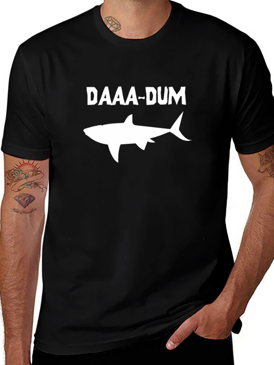 Daaa-Dum Shark Graphic Tee - Black