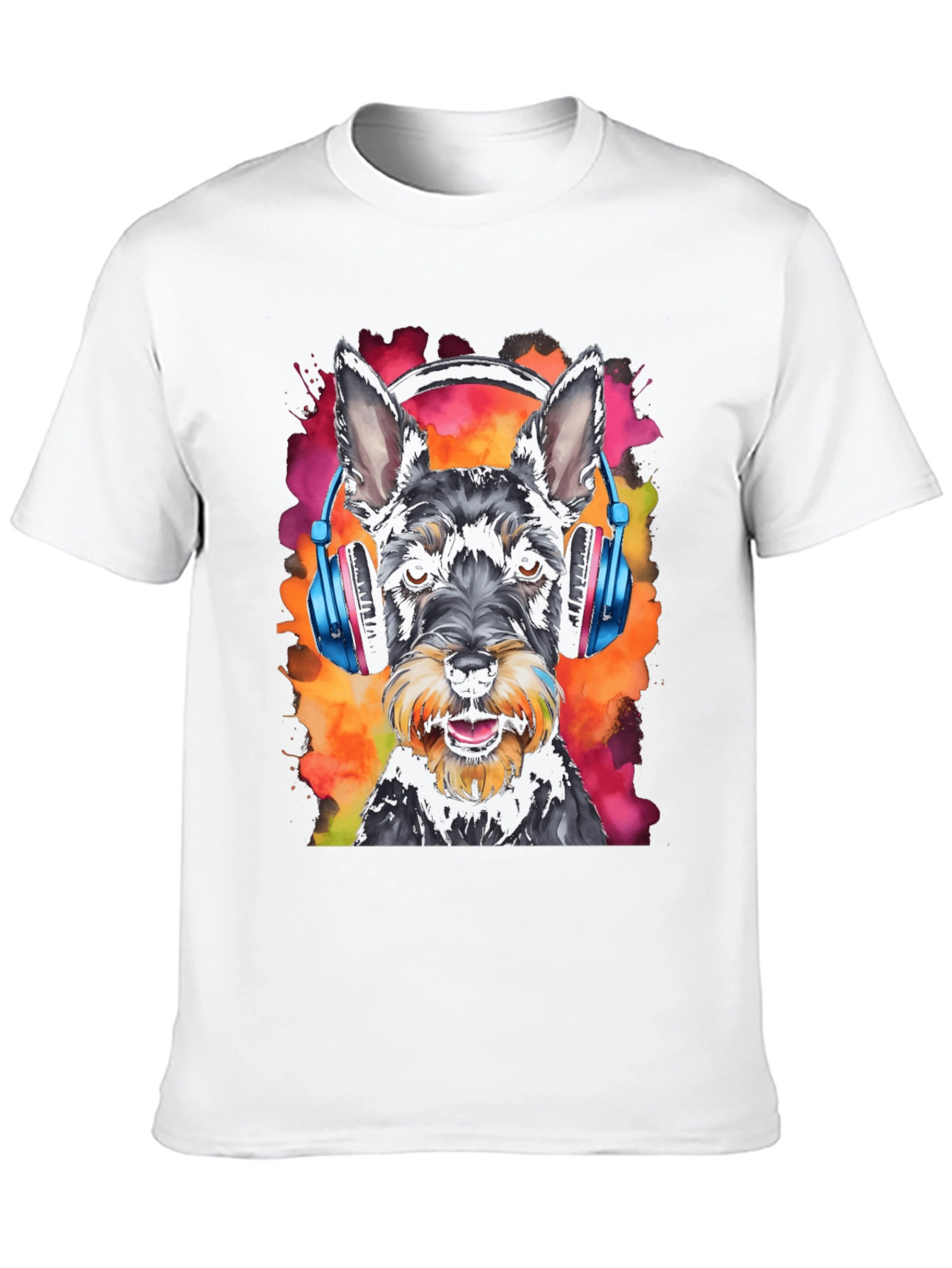 Dog Wearing Headphones Graphic Tee