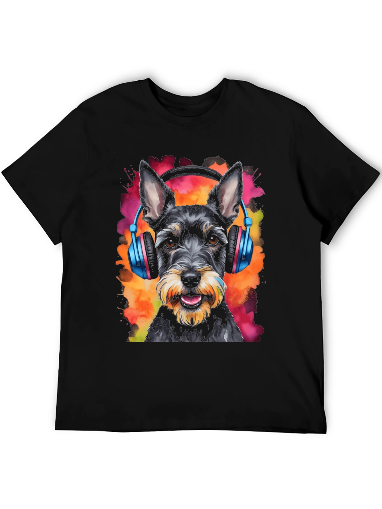 Dog Wearing Headphones Graphic Tee