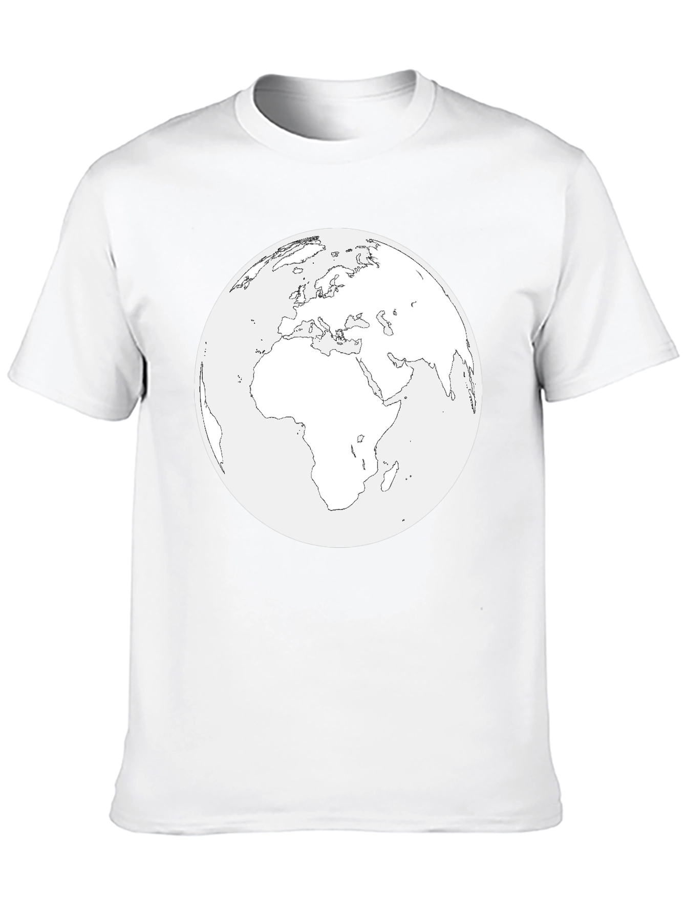 Earth Outline Graphic Tee - Classic Black T-Shirt