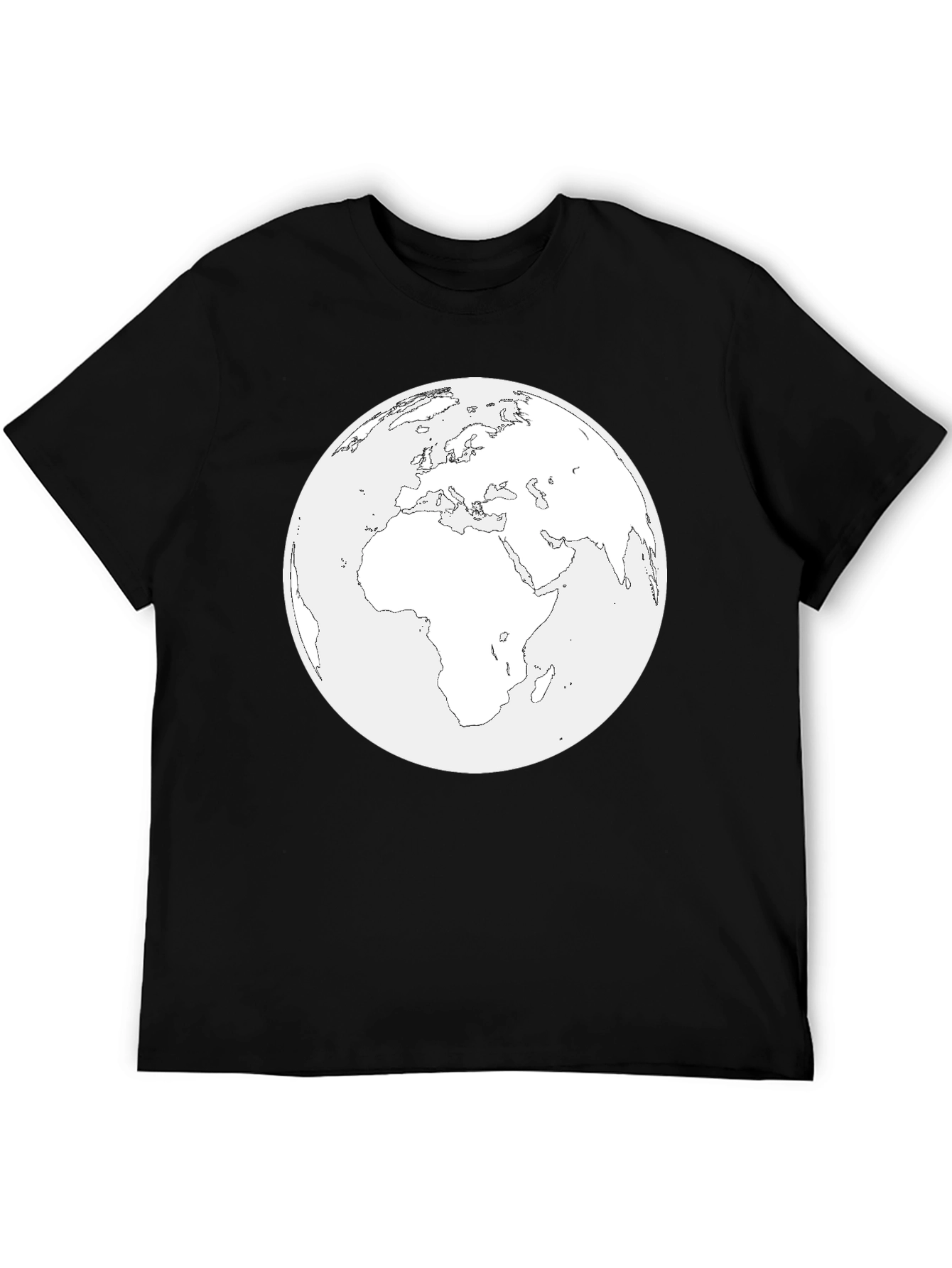 Earth Outline Graphic Tee - Classic Black T-Shirt