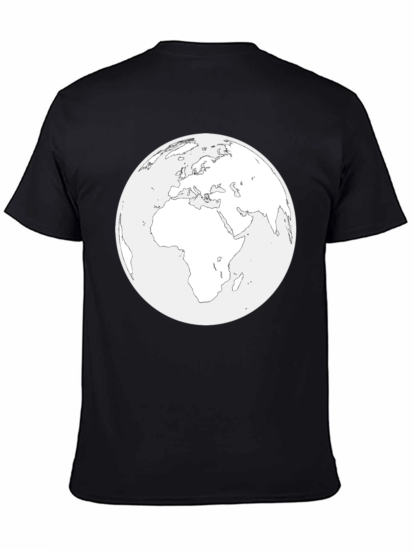 Earth Outline Graphic Tee - Classic Black T-Shirt