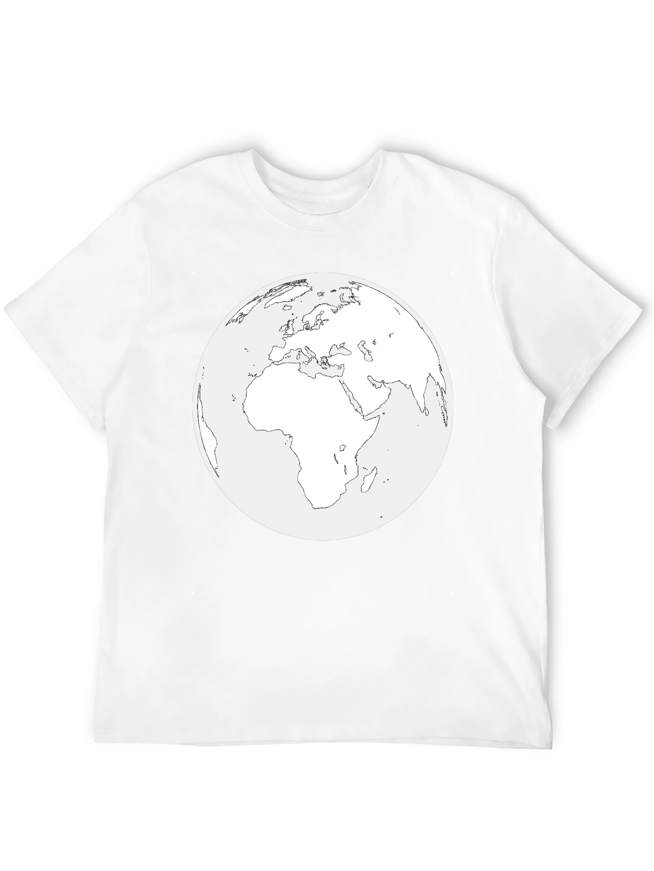 Earth Outline Graphic Tee - Classic Black T-Shirt