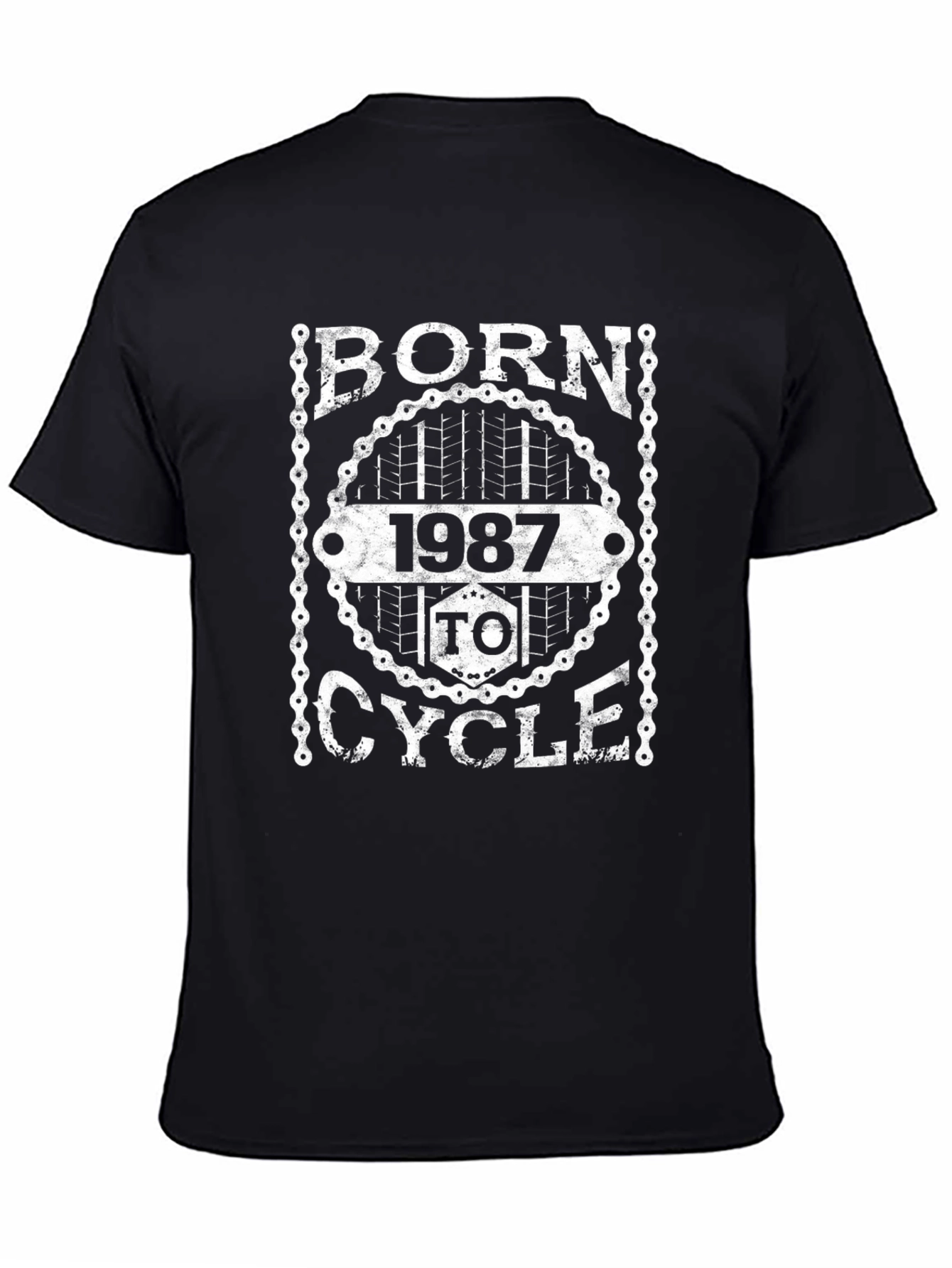 Born 1987 to Cycle Black Graphic T-Shirt