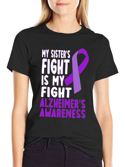 Alzheimers Awareness T-Shirt - Sisters Fight