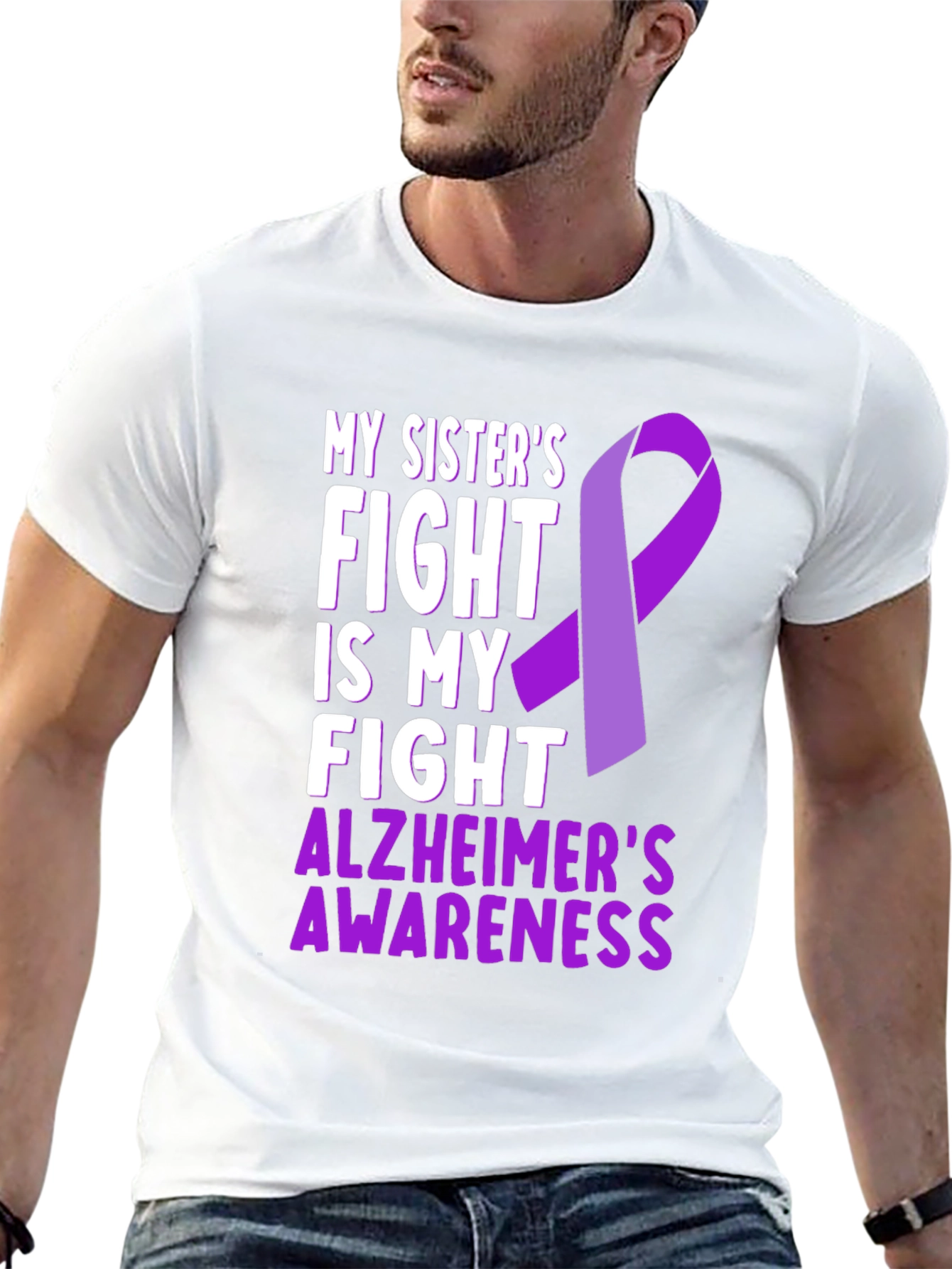 Alzheimers Awareness T-Shirt - Sisters Fight