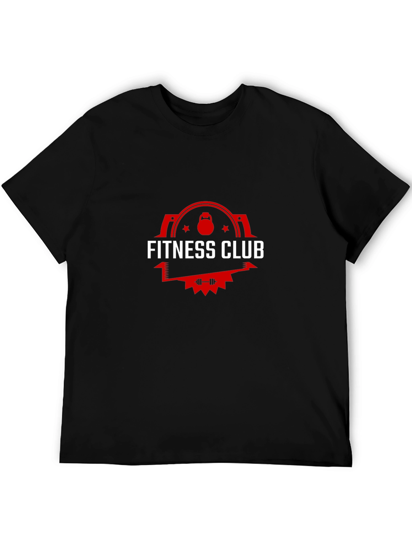 Fitness Club Graphic Tee - Black