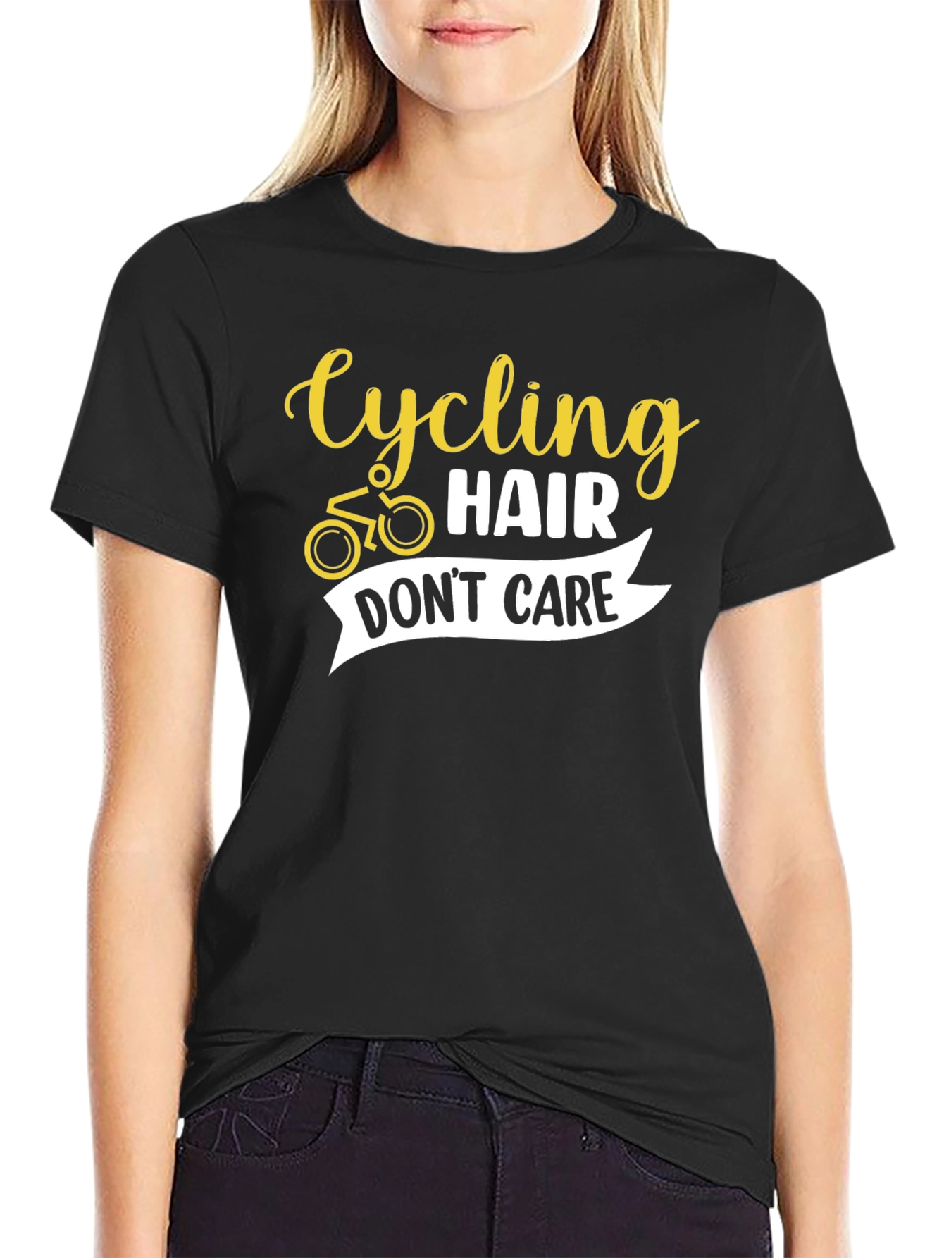 Cycling Hair Dont Care Graphic Tee