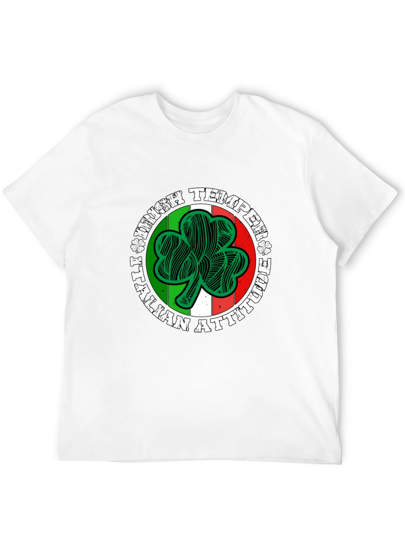 Irish Temper Italian Attitude Black T-Shirt