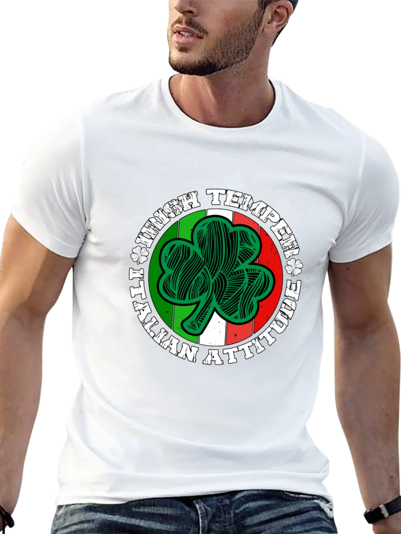 Irish Temper Italian Attitude Black T-Shirt