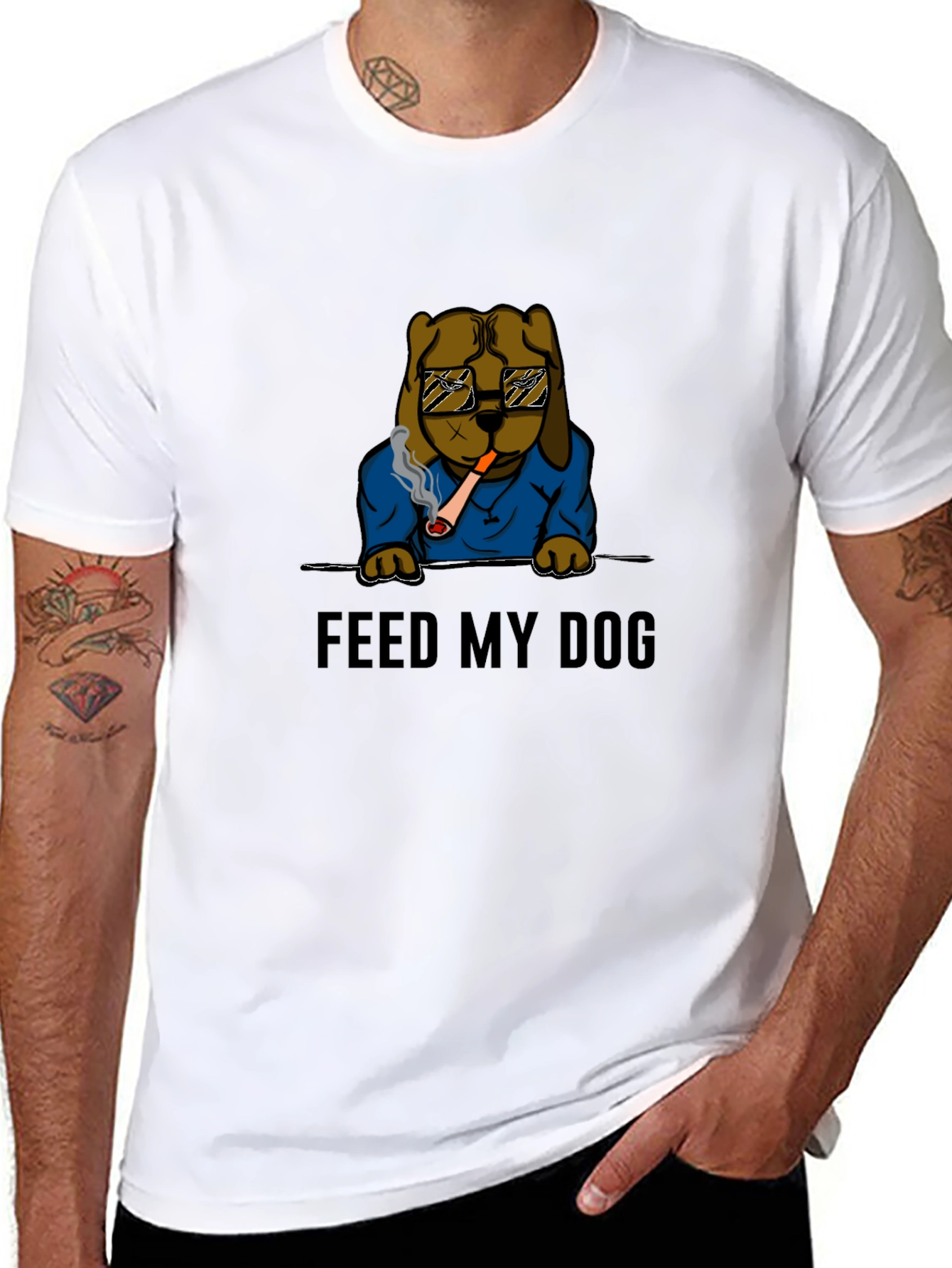 Feed My Dog T-Shirt - Cool Graphic Tee
