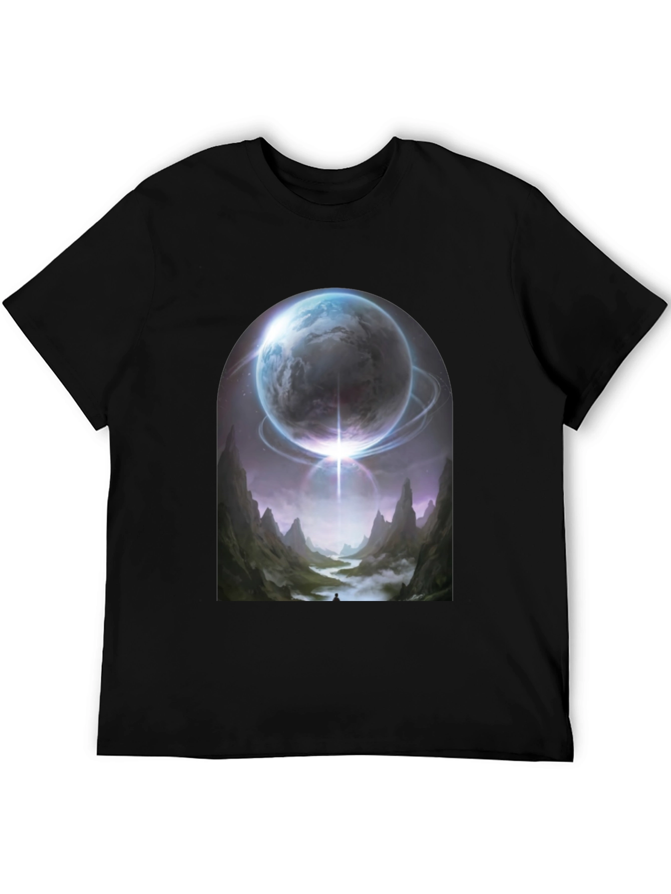 Cosmic Portal Graphic Tee - Black T-Shirt