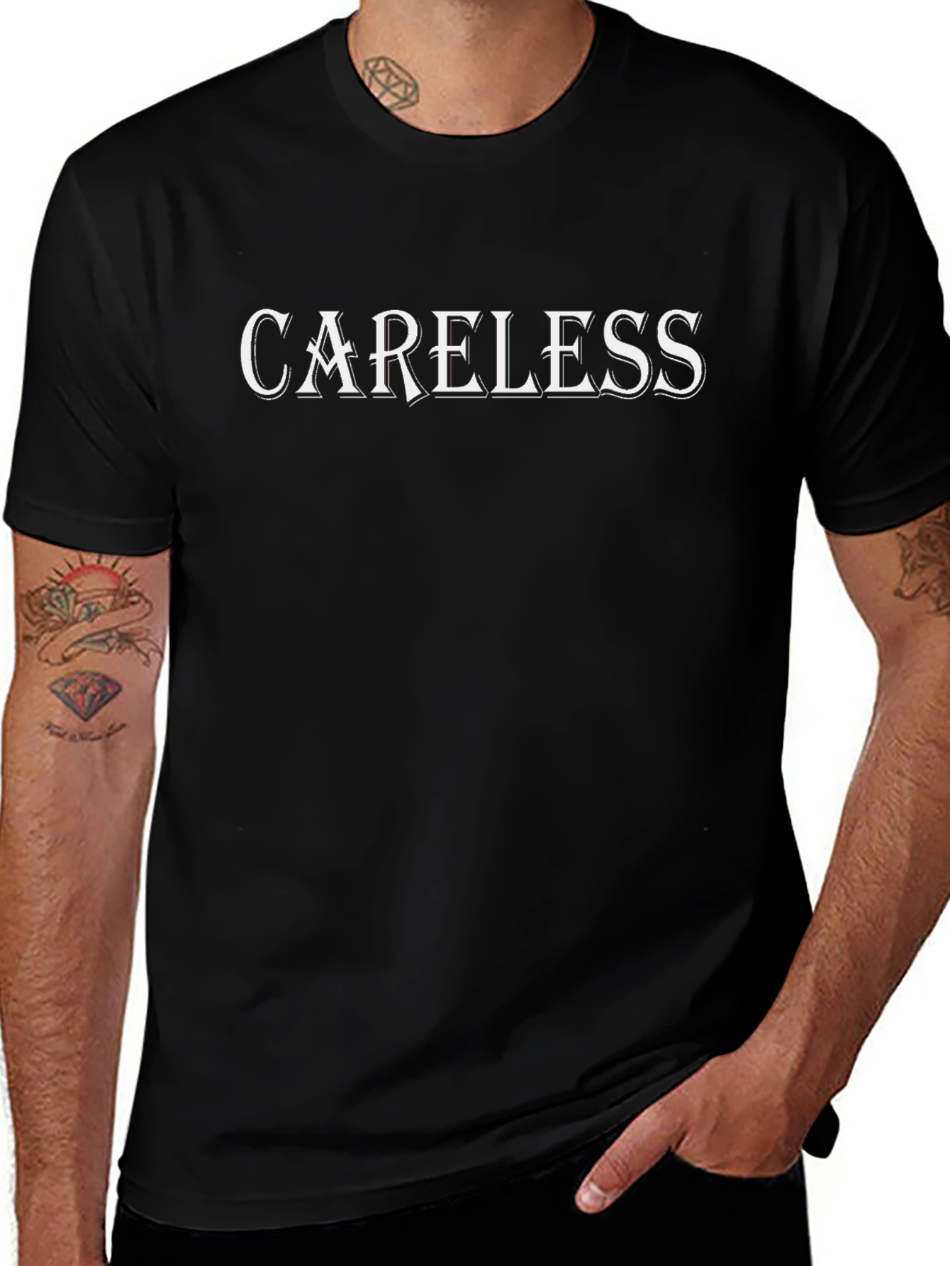 Careless Graphic Tee - Black