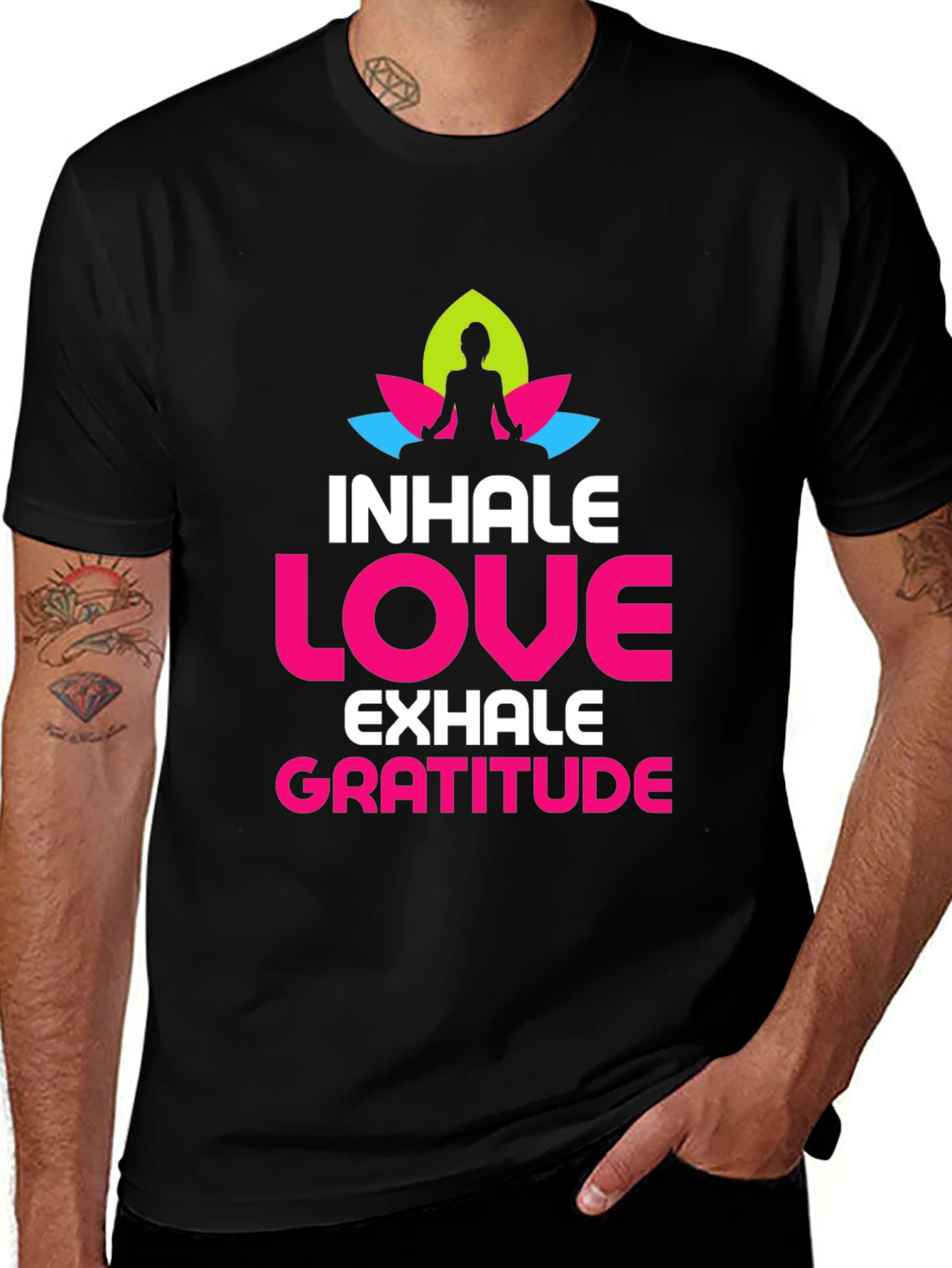 Inhale Love Gratitude Graphic T-Shirt