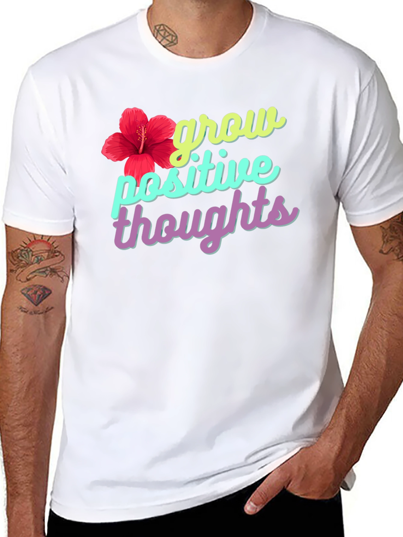 Grow Positive Thoughts Graphic Tee