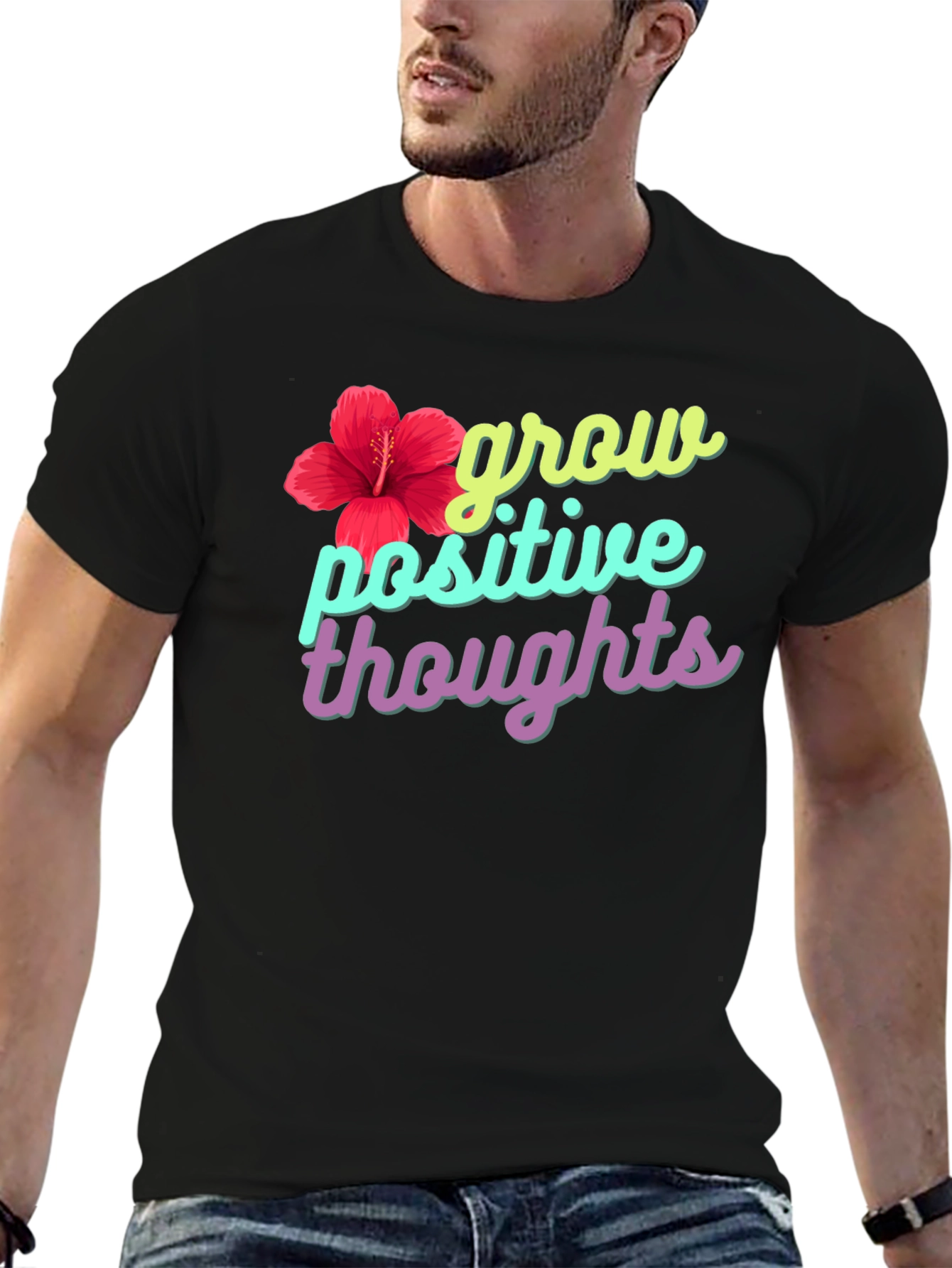 Grow Positive Thoughts Graphic Tee